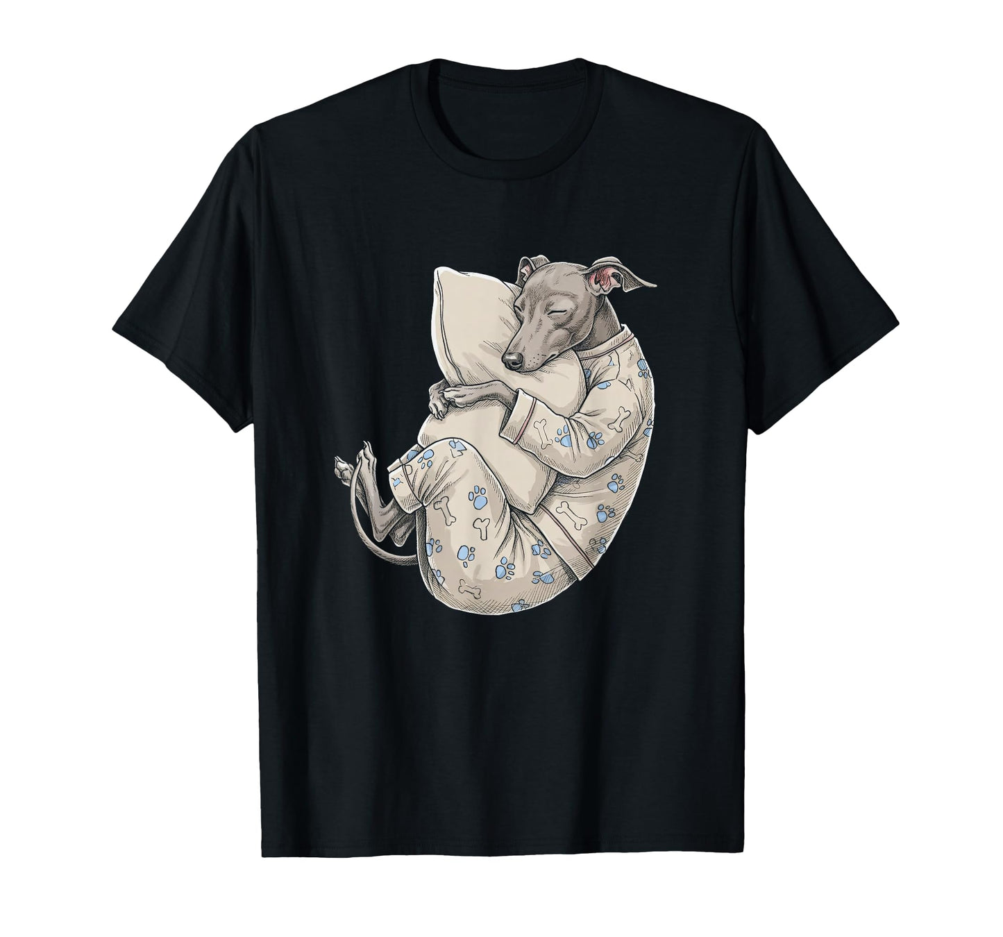 Funny Sleepy Italian Greyhound Pajama Men Women Kids T-Shirt