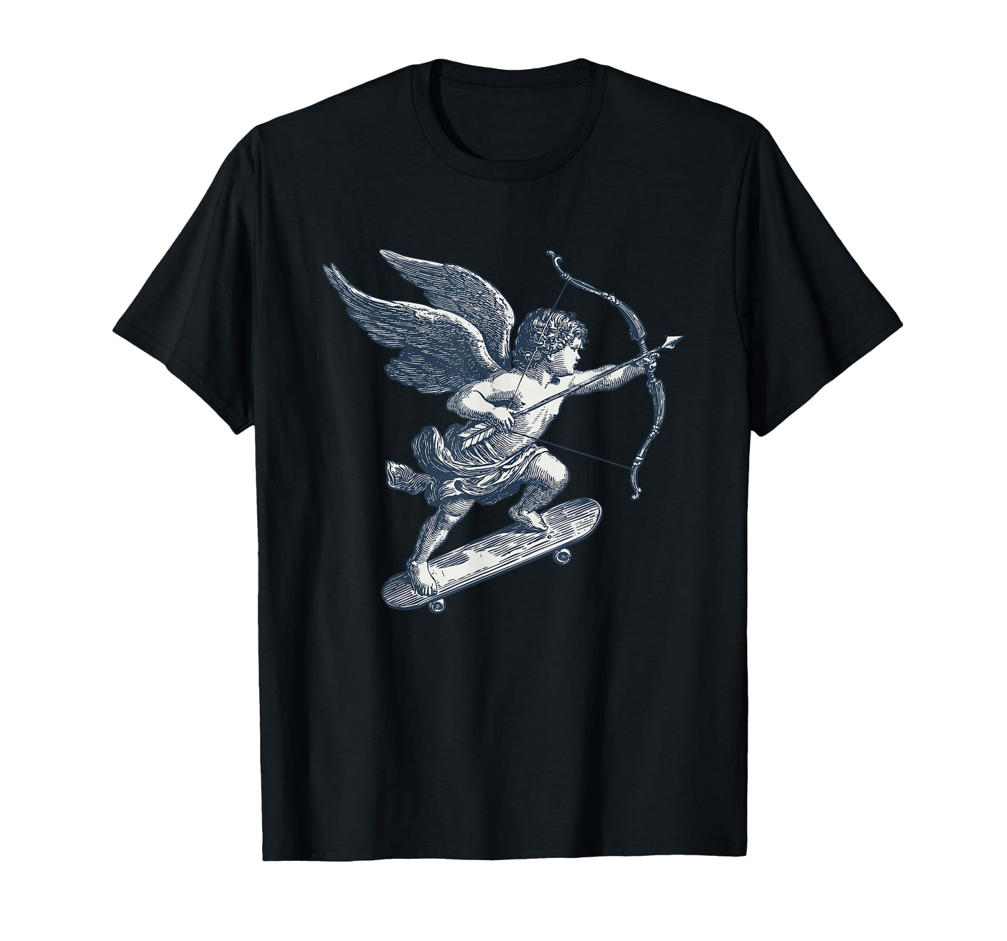 Pretty Lovely Angel with Skateboard for Skater Cupid Fans T-Shirt