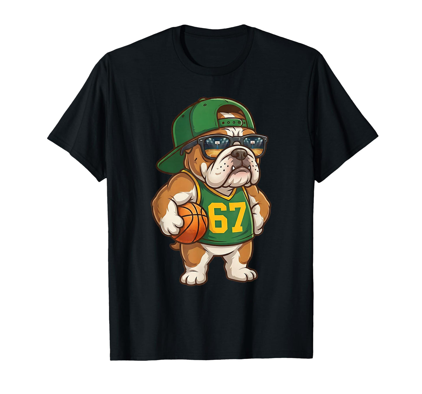 Bulldog Basketball 67 Gen Alpha Slang Sports Dog Boys Kids T-Shirt