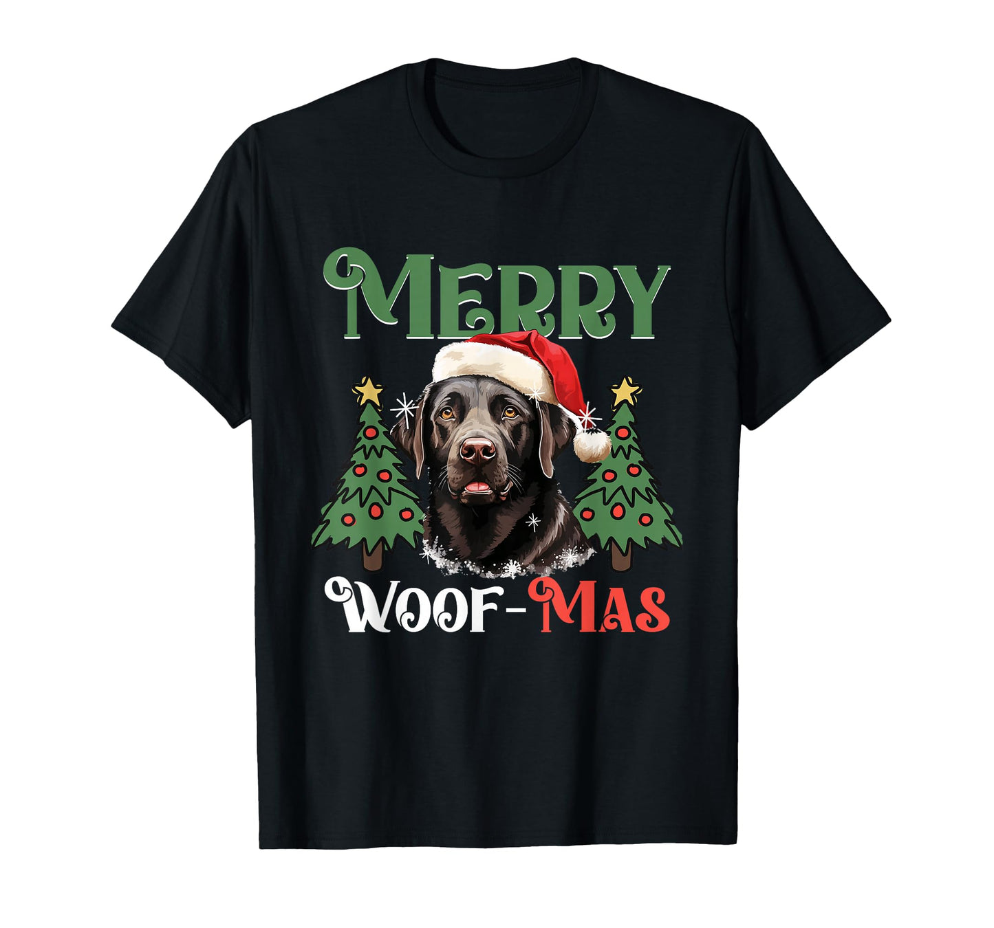 Labrador Retriever Merry Woof-mas Christmas X-mas T-Shirt