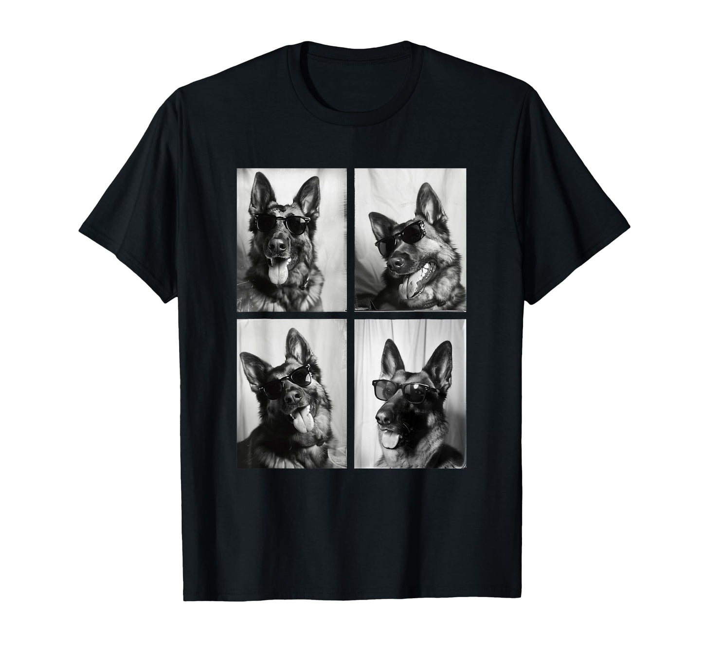 Funny German Shepherd Dogs Fashion with Sunglasses Pet Owner T-Shirt