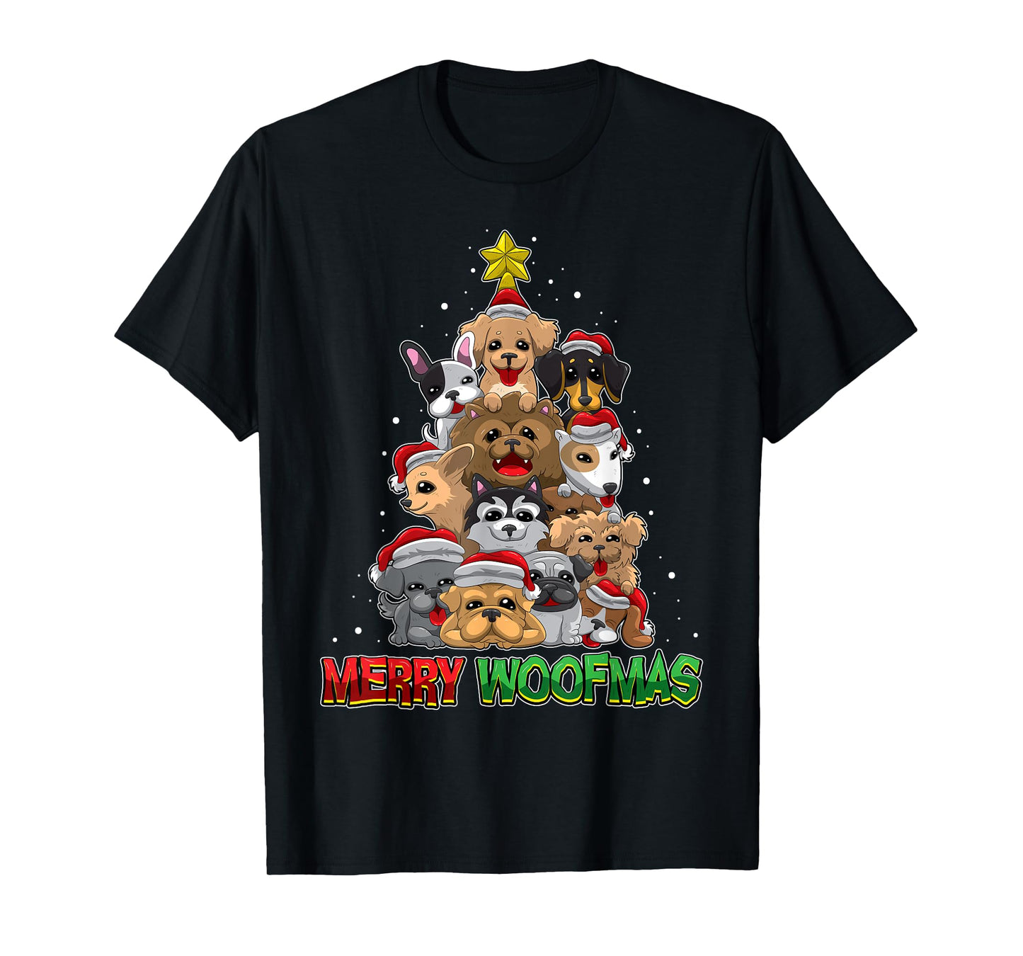 Merry Woofmas - Merry Christmas For Dog Lovers T-Shirt