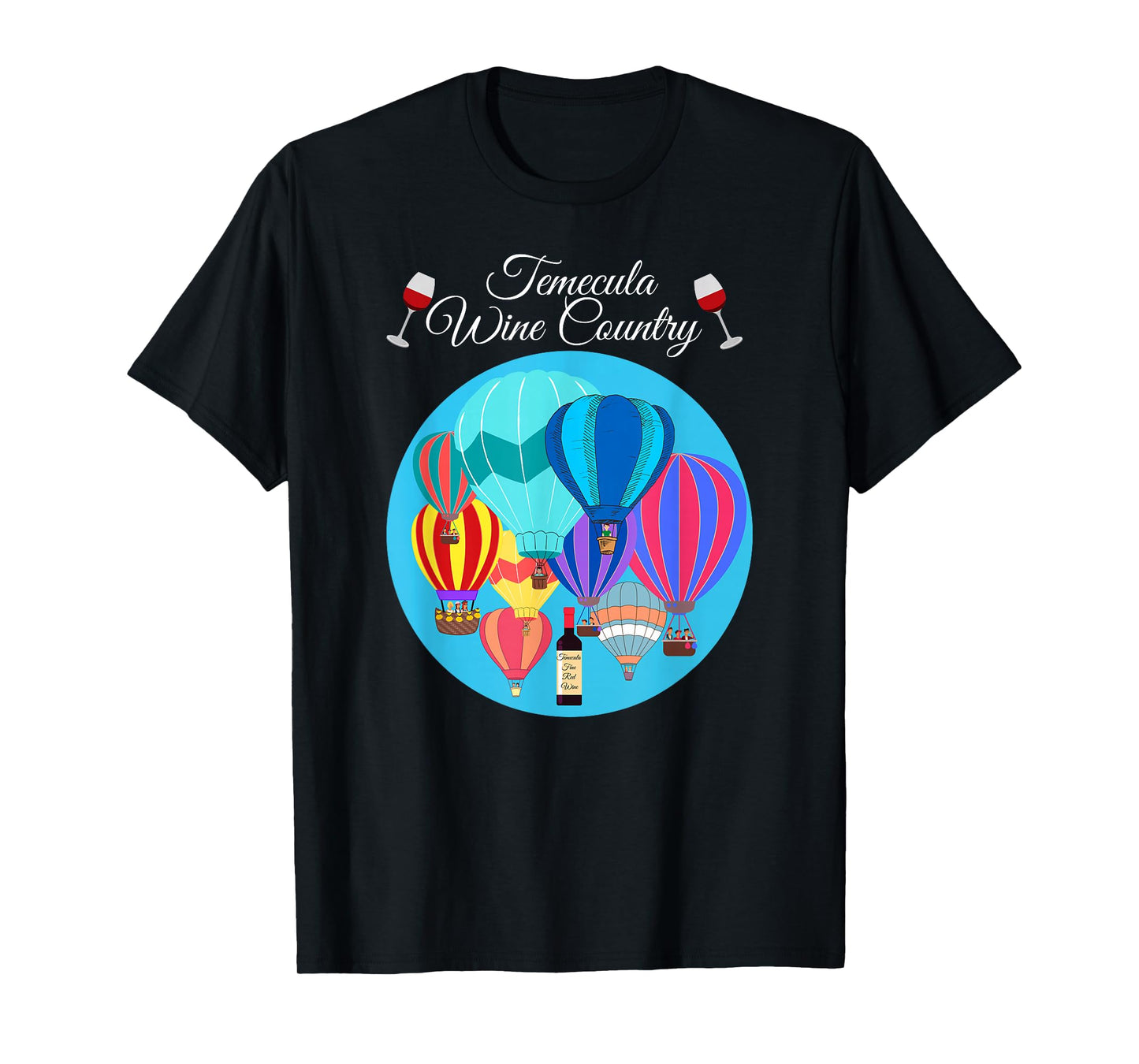 Temecula Wine Country balloon Women colorful Tee T-Shirt