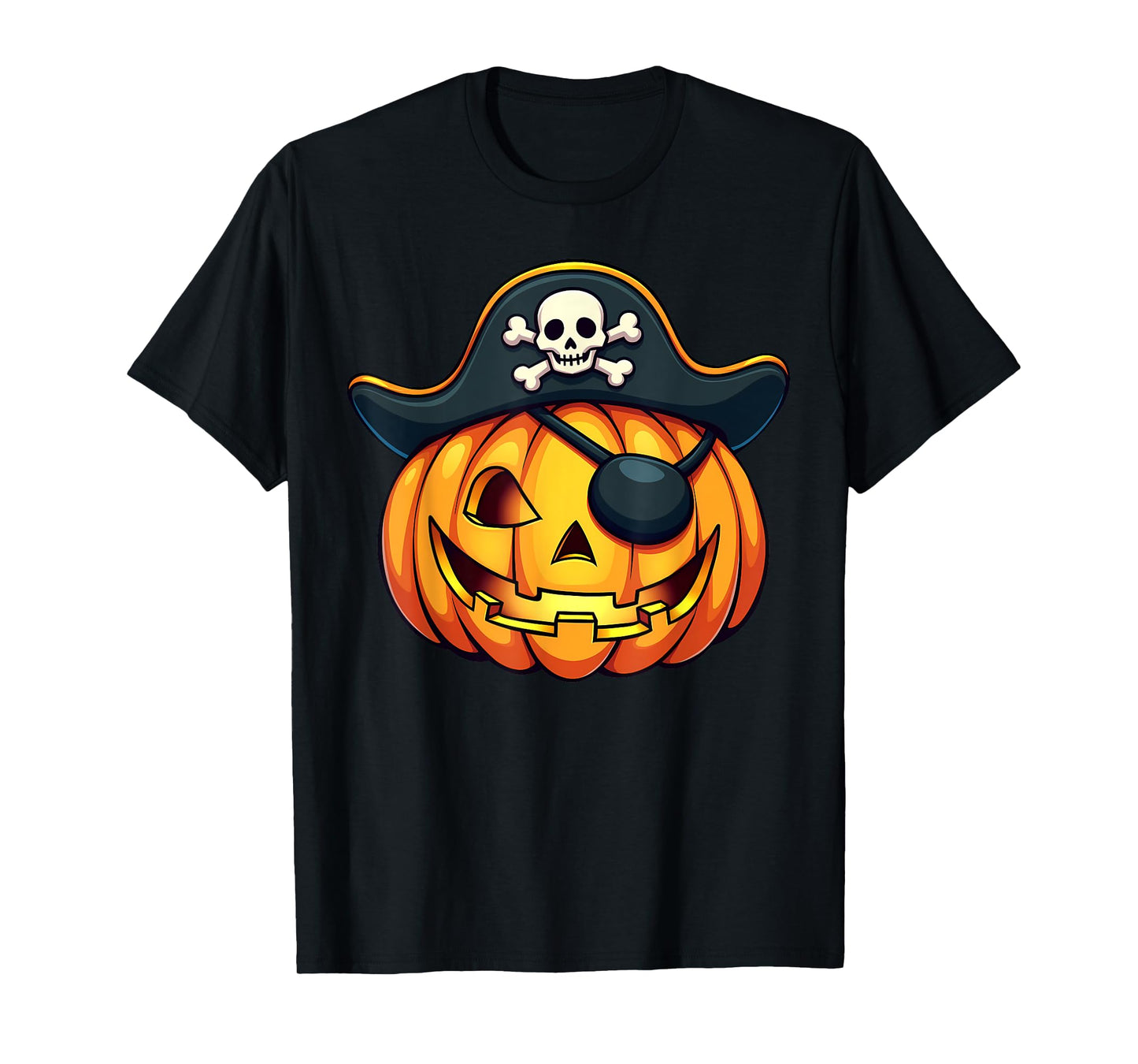 Cute Pirate Jack O Lantern Pumpkin Halloween Costume T-Shirt