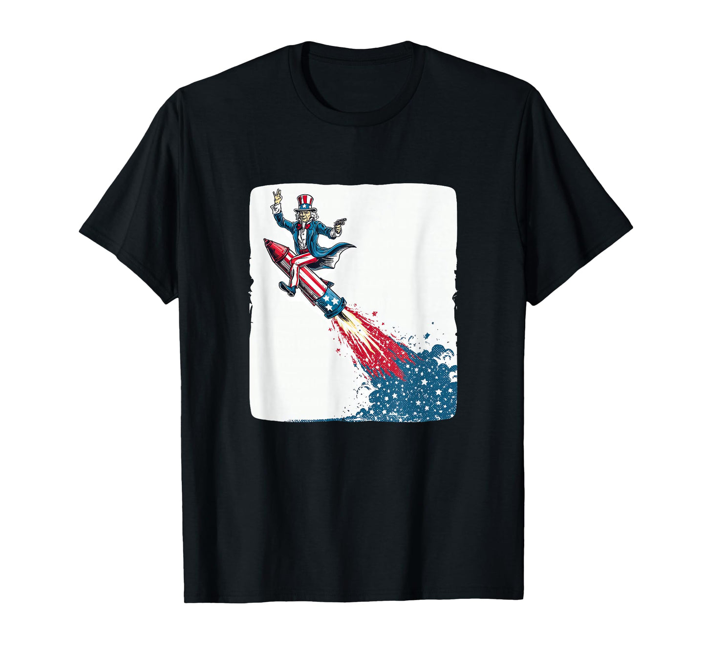 Funny Sam Rocket for Space and US Colors Lovers T-Shirt