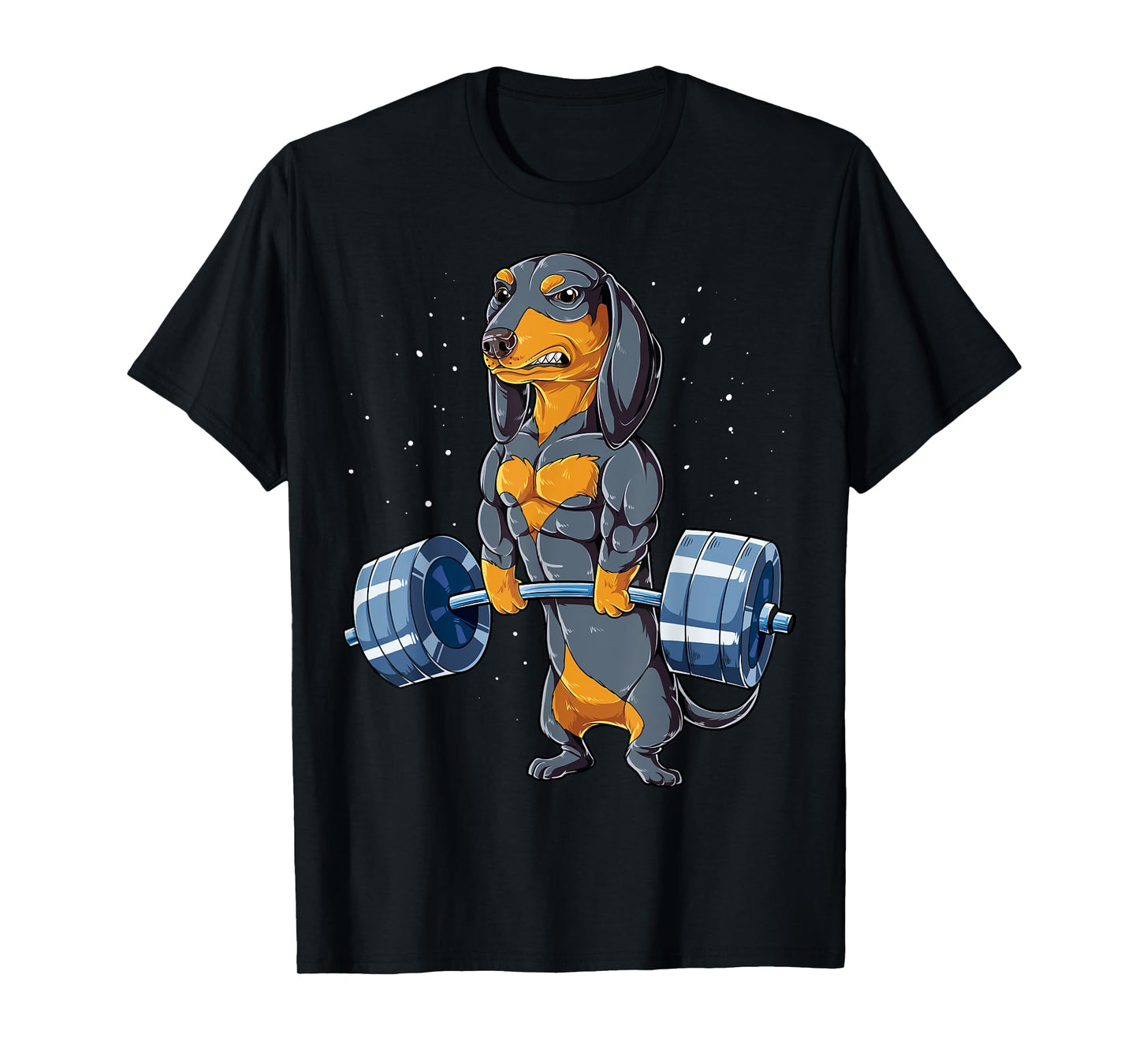 Dachshund Weightlifting Funny Deadlift Men Fitness Gym Gift T-Shirt