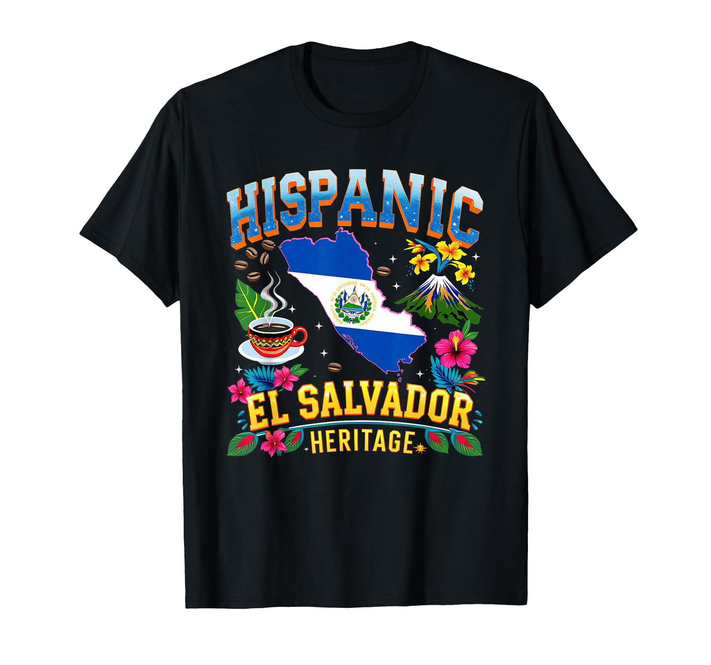 El Salvador Heritage Pride Hispanic Roots T-Shirt