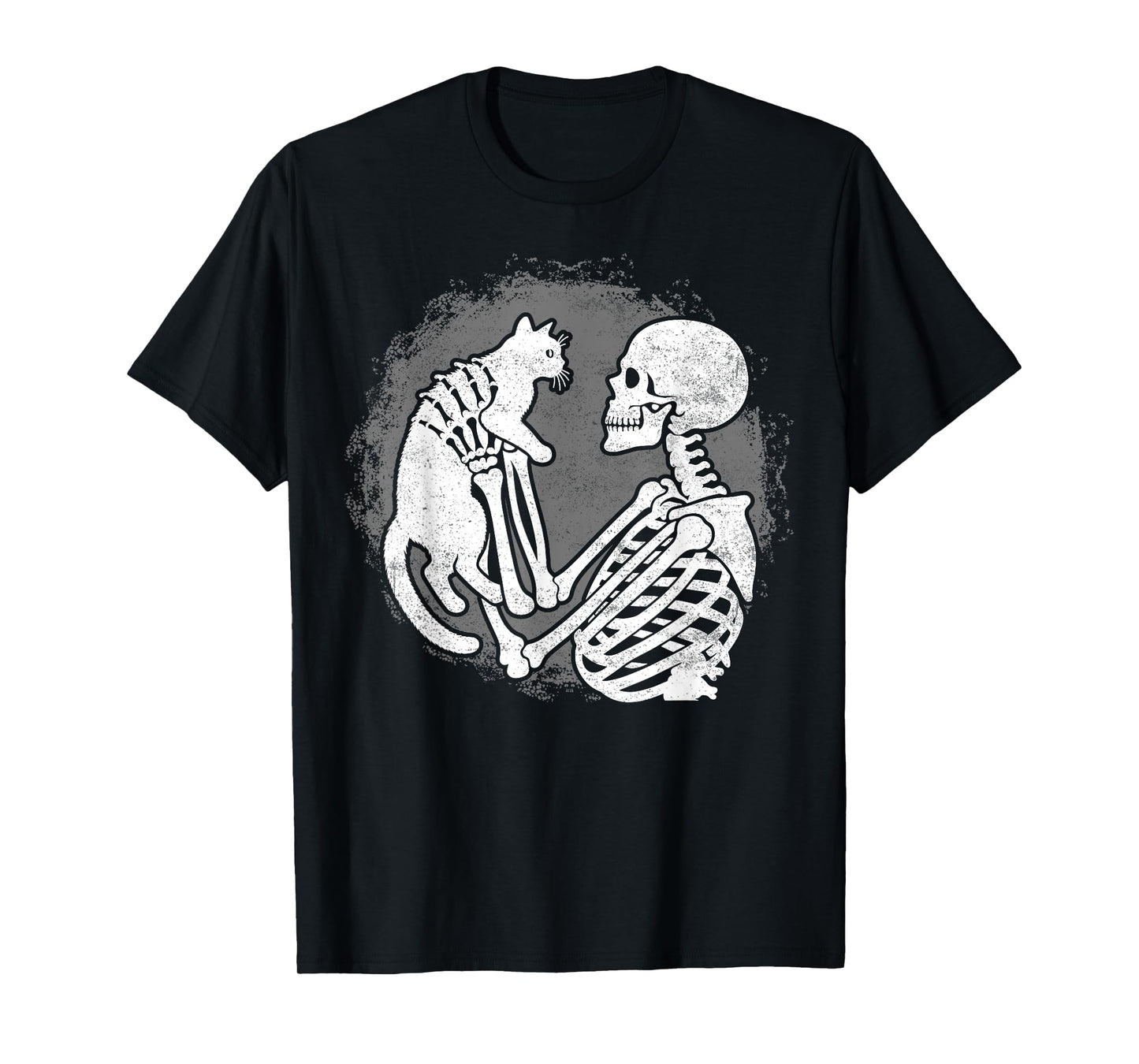 Skeleton Cat Skull Kitty Cute Halloween Men Women Kids T-Shirt