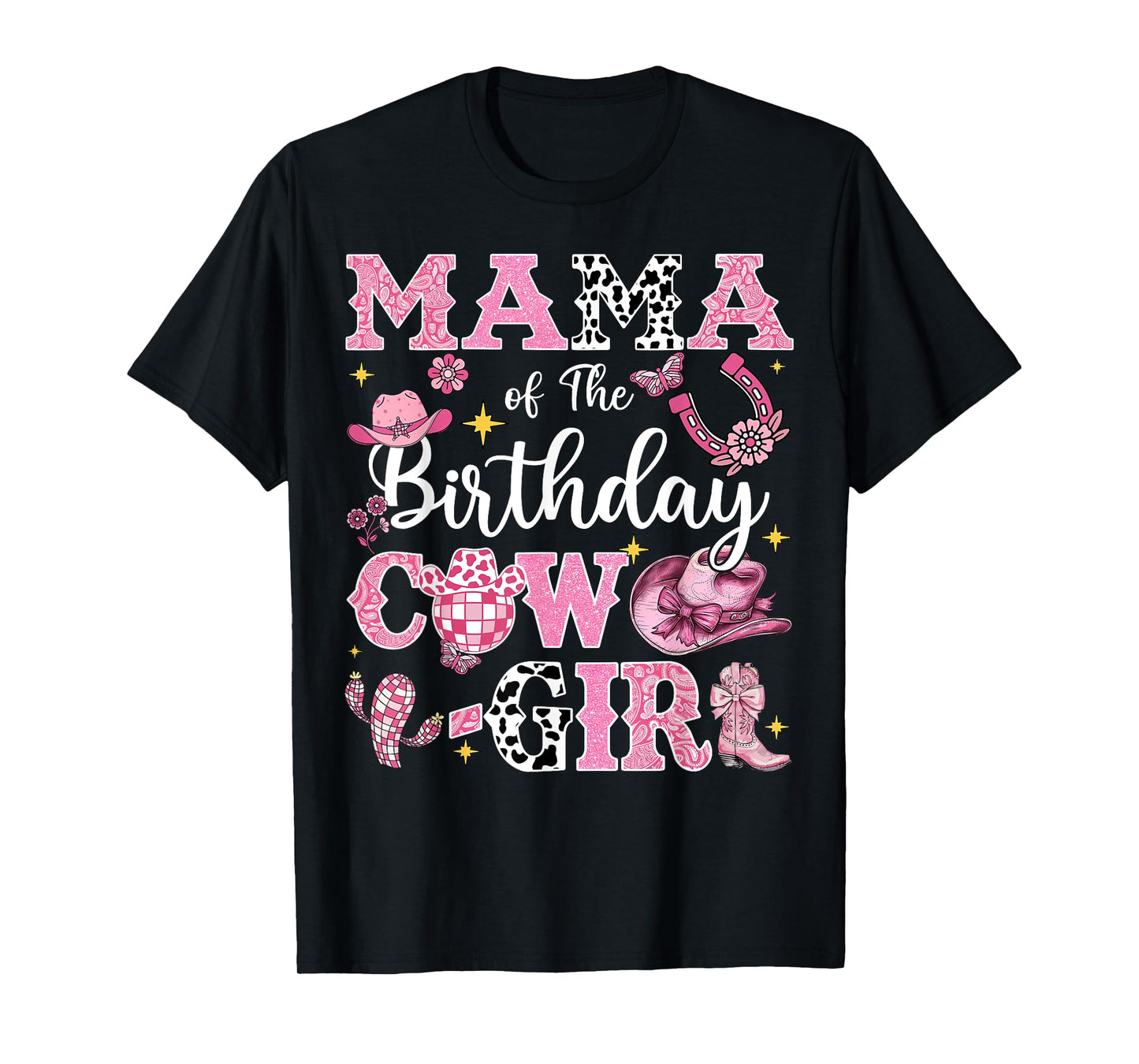 Mama Of The Birthday Cow-Girl Rodeo Mama Bday Party T-Shirt