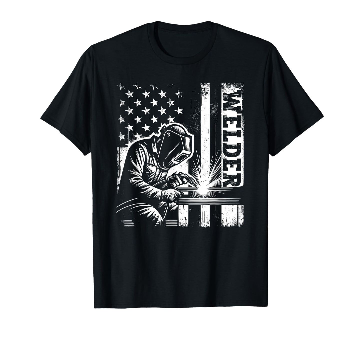 Welder American Flag USA Patriotic Welding Welder T-Shirt