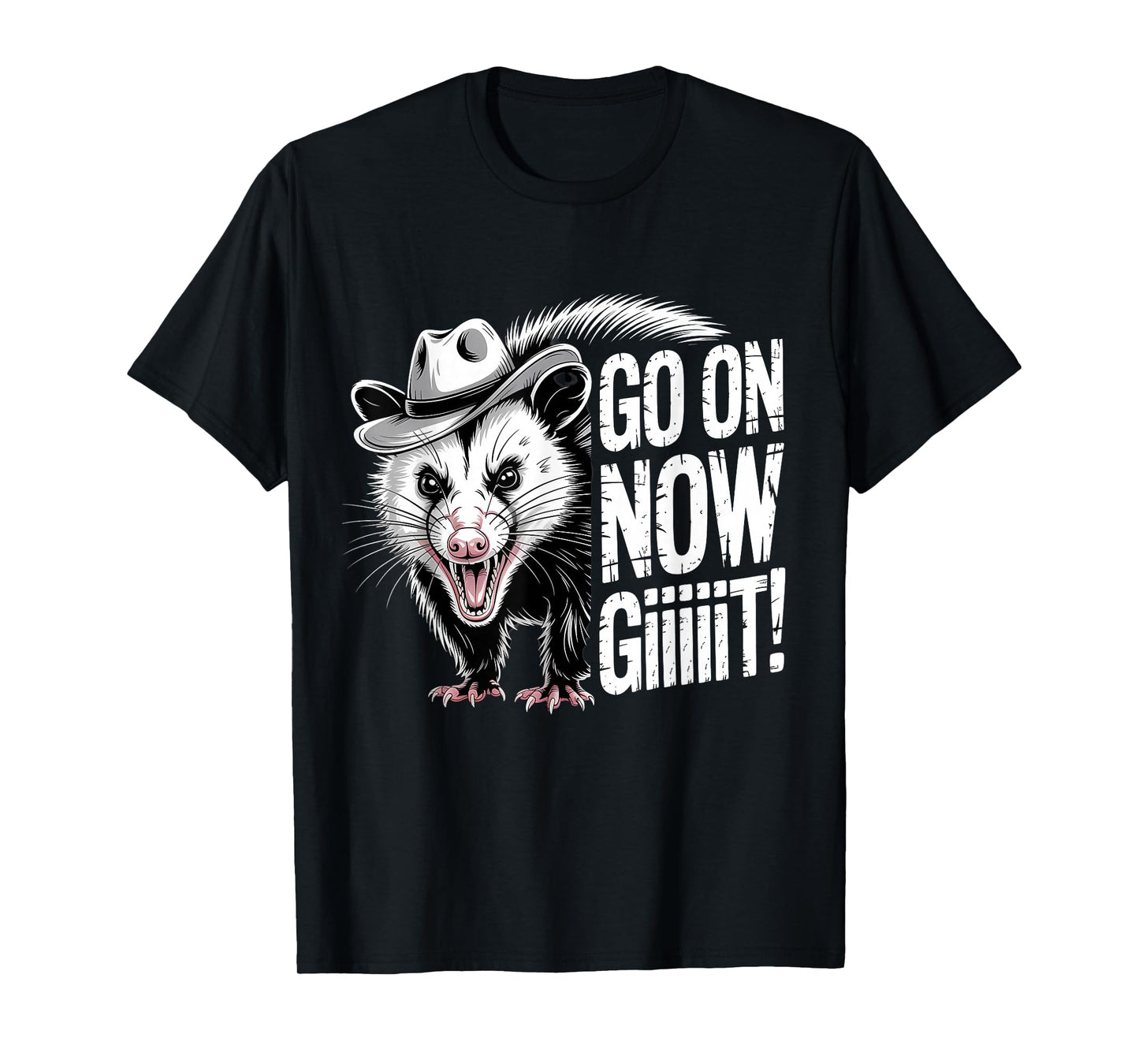 Go On Now Git Western Country Possum Vintage Cowboy Opossum T-Shirt
