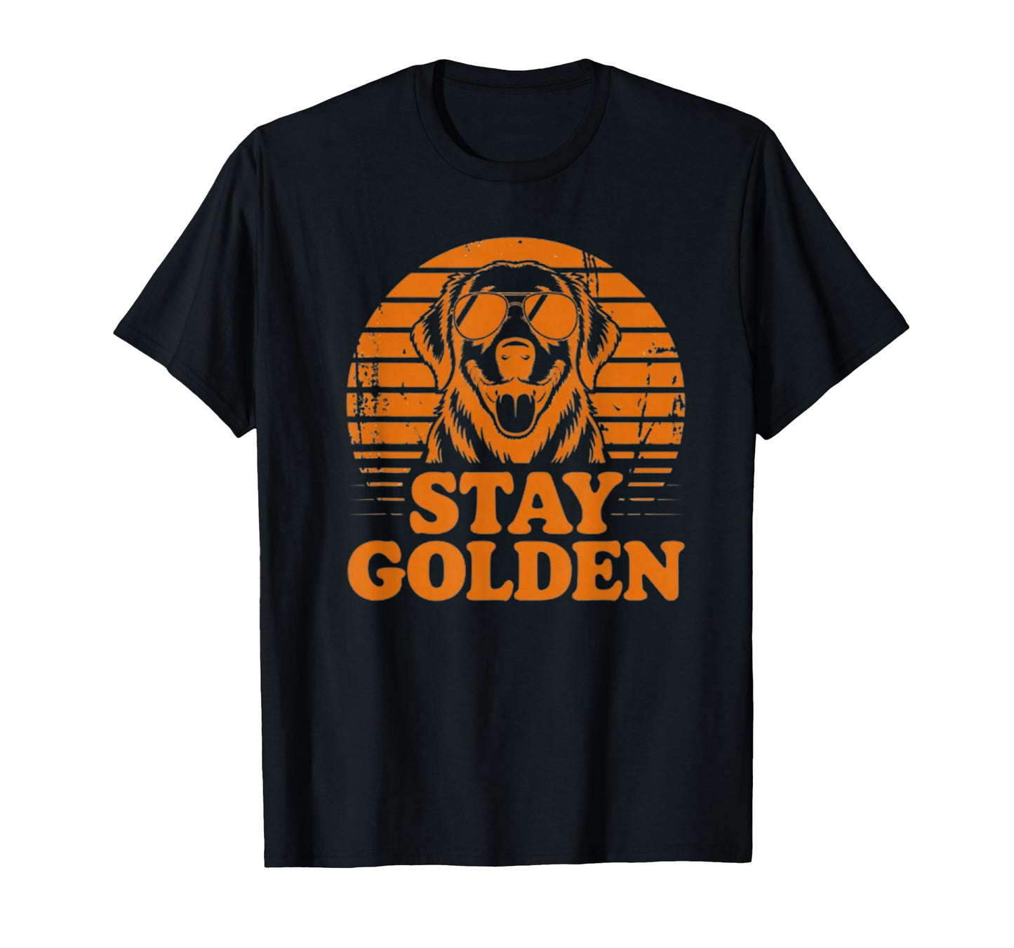 Stay Golden Dog Sunglasses Funny Retro Design T-Shirt