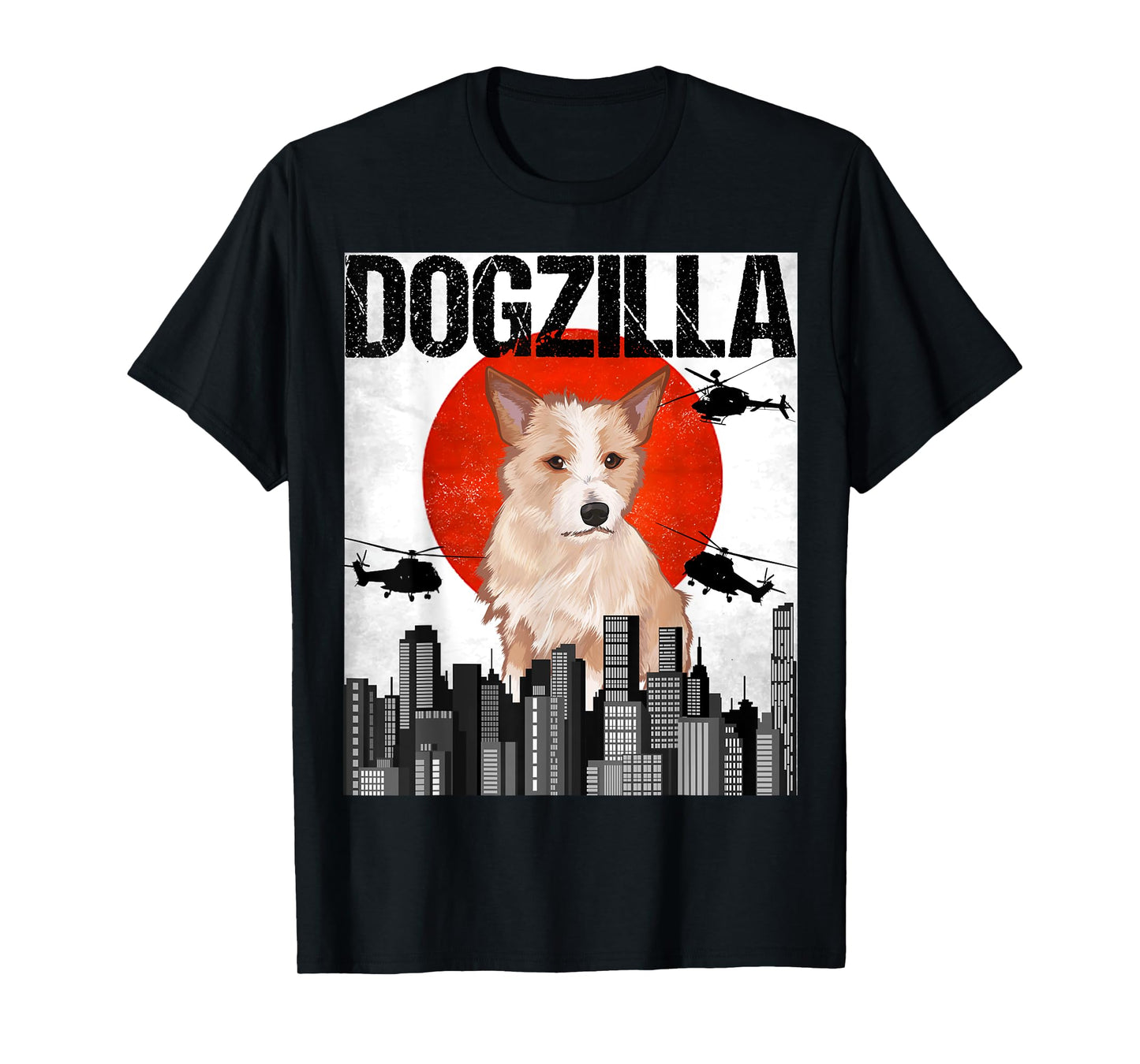 Funny Vintage Japanese Dogzilla Portuguese Podengo Pequeno T-Shirt