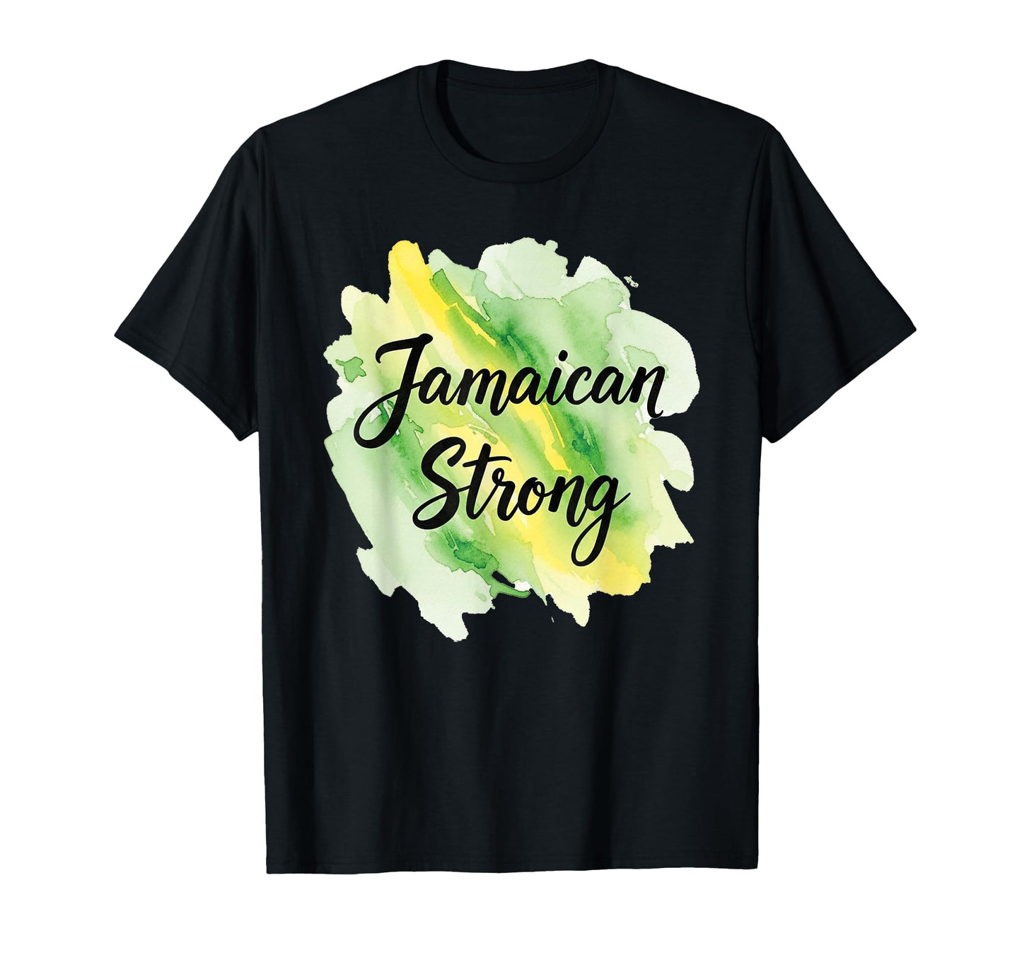 Jamaica Strong Shirt Watercolor Pride Design Image T-Shirt