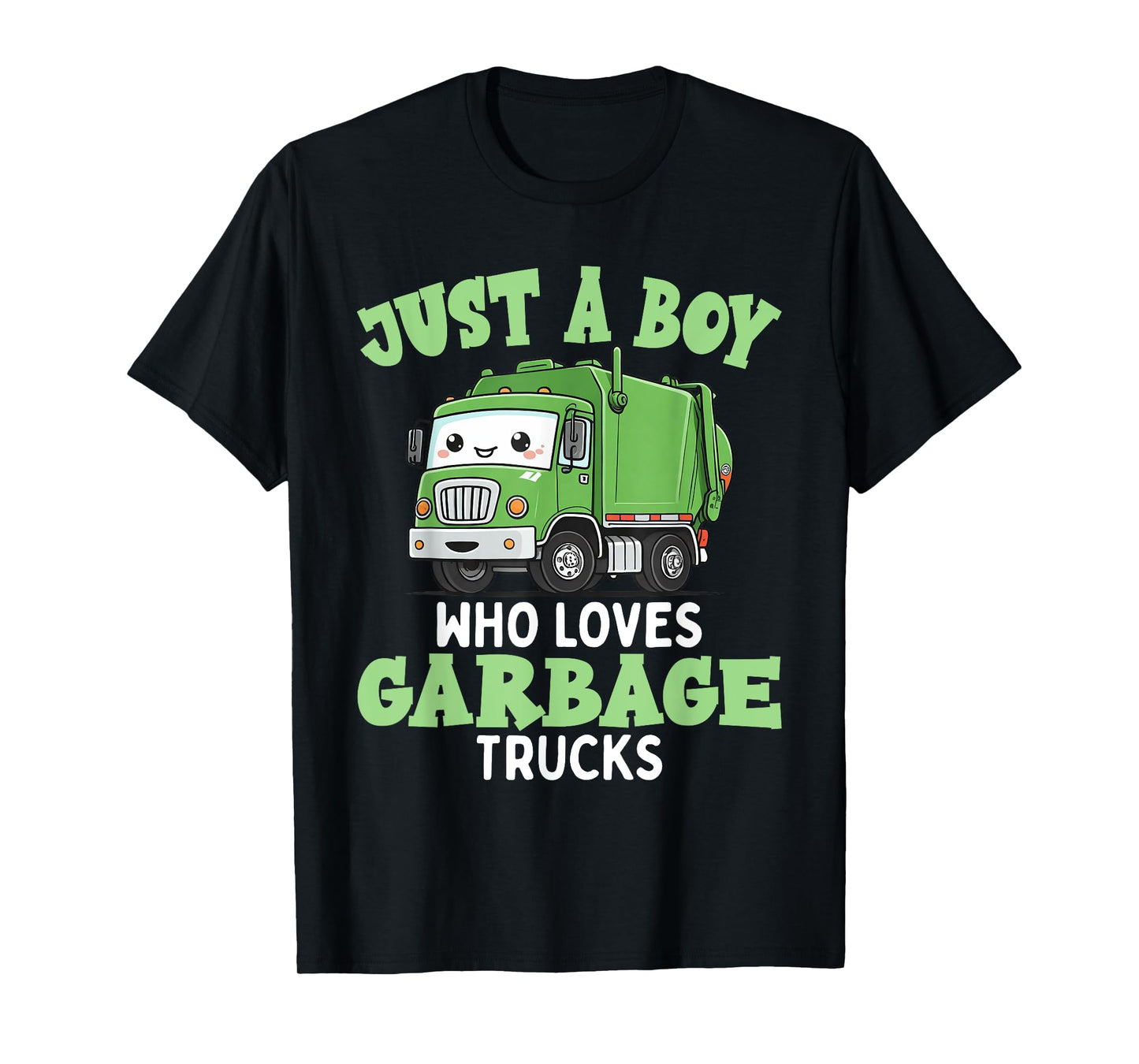 Kids A Boy Who Loves Garbage Trucks Birthday Party Toddlers T-Shirt
