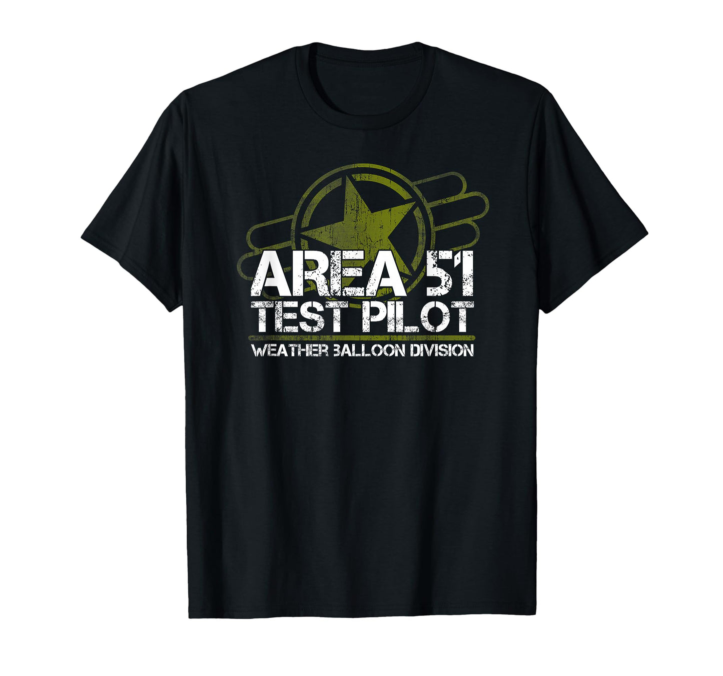 Area 51 UFO Test Pilot, Alien, Roswell, Weather Balloon T-Shirt