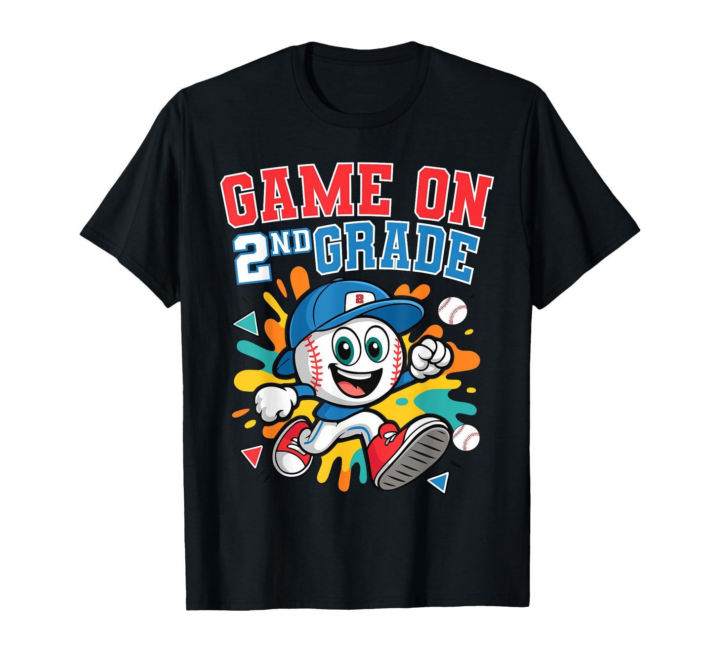 2nd Grade Back to School Baseball Drip Game On Funny T-Shirt