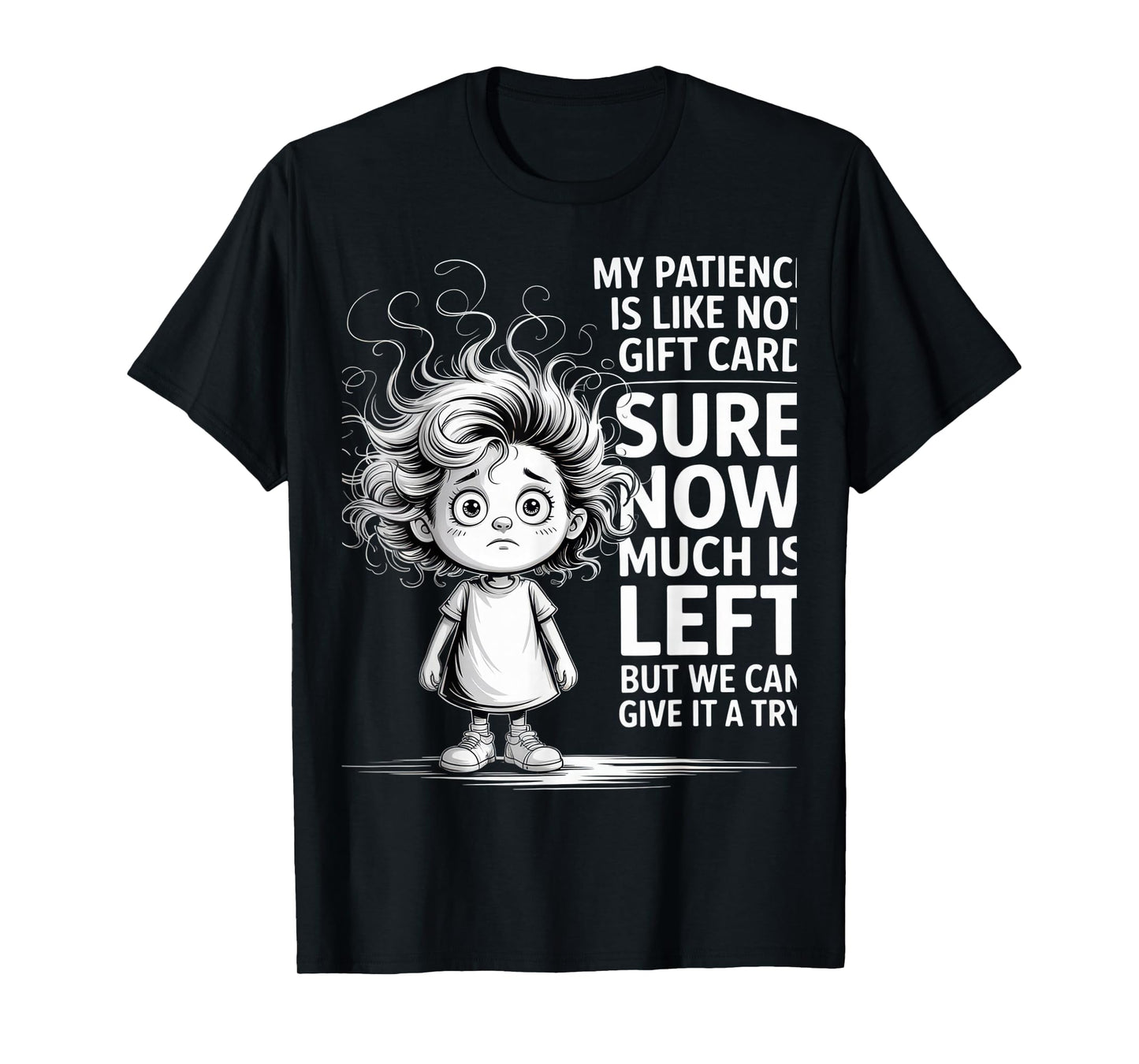 Funny Patience Gift Card Quote Retro Grumpy Outfit for T-Shirt