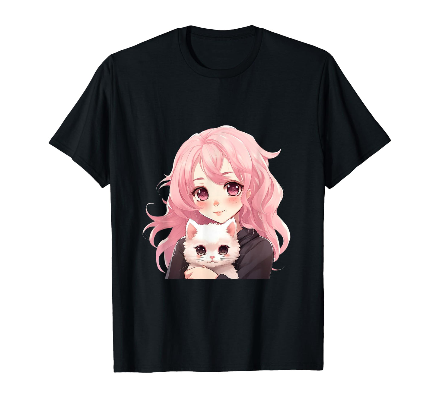 Anime and Cats Lover for Teen Manga kawaii Graphic Otaku T-Shirt