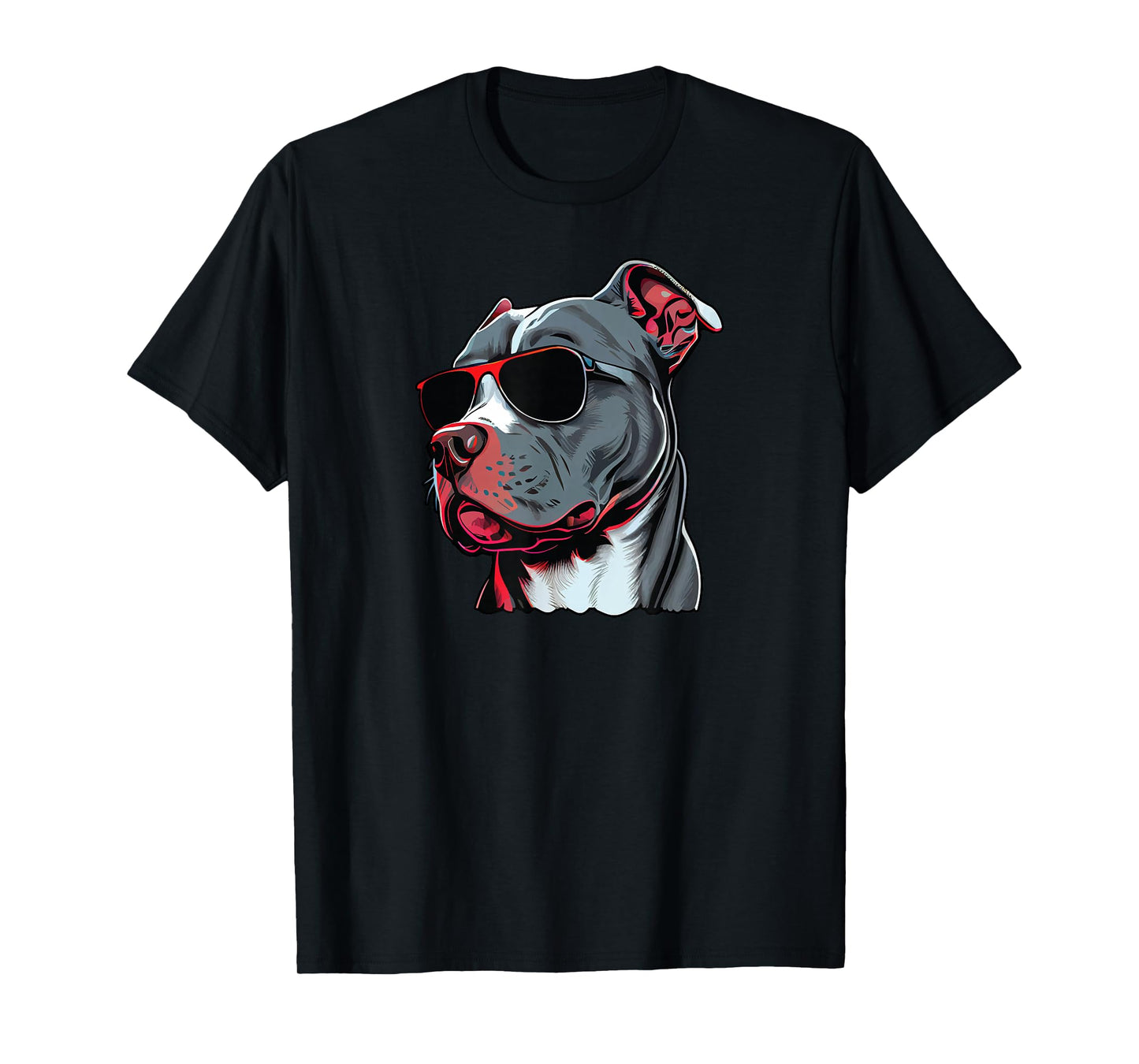 Dad Mom Cool Dog Sunglasses - Pitbull T-Shirt