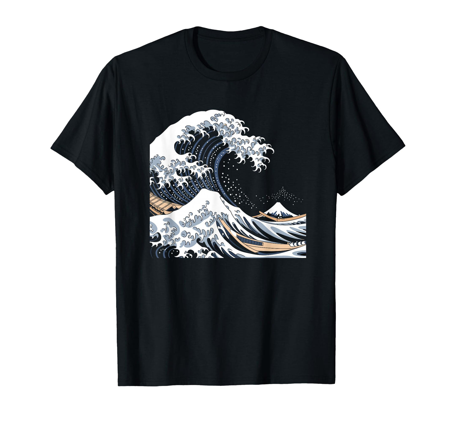 Mens Graphic Tees Cool Japanese Wave Art Ocean for mems T-Shirt
