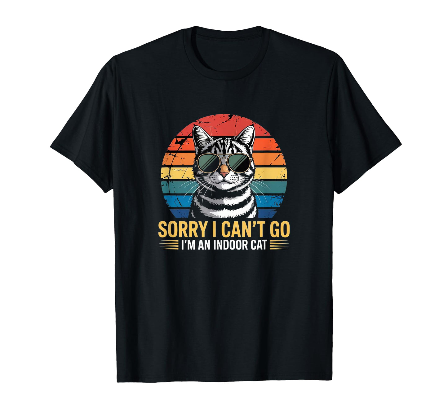 Sorry I Can’t Go – I’m an Indoor Cat Vintage Tee T-Shirt