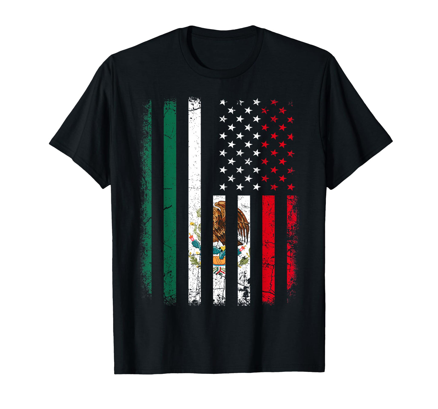 Mexican American Flag Mexican Roots Mexico America T-Shirt