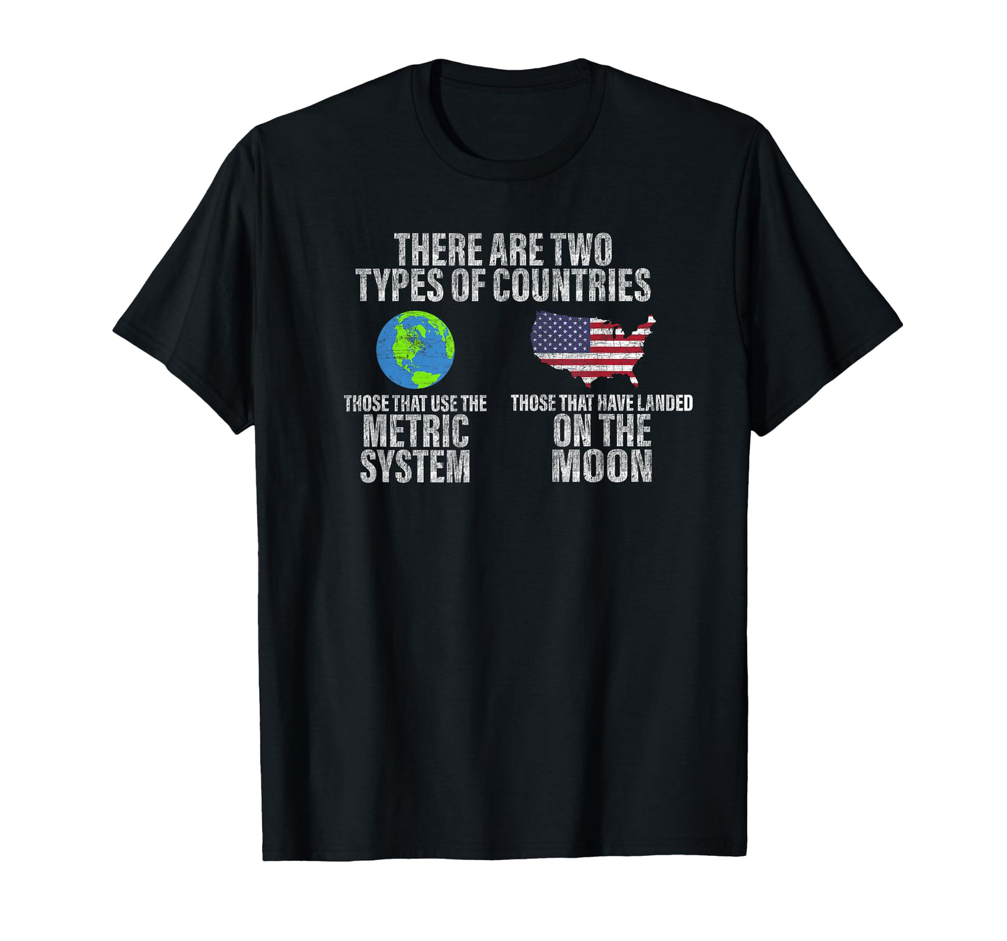 Two Types of Countries: Use Metric or Landed on the Moon T-Shirt
