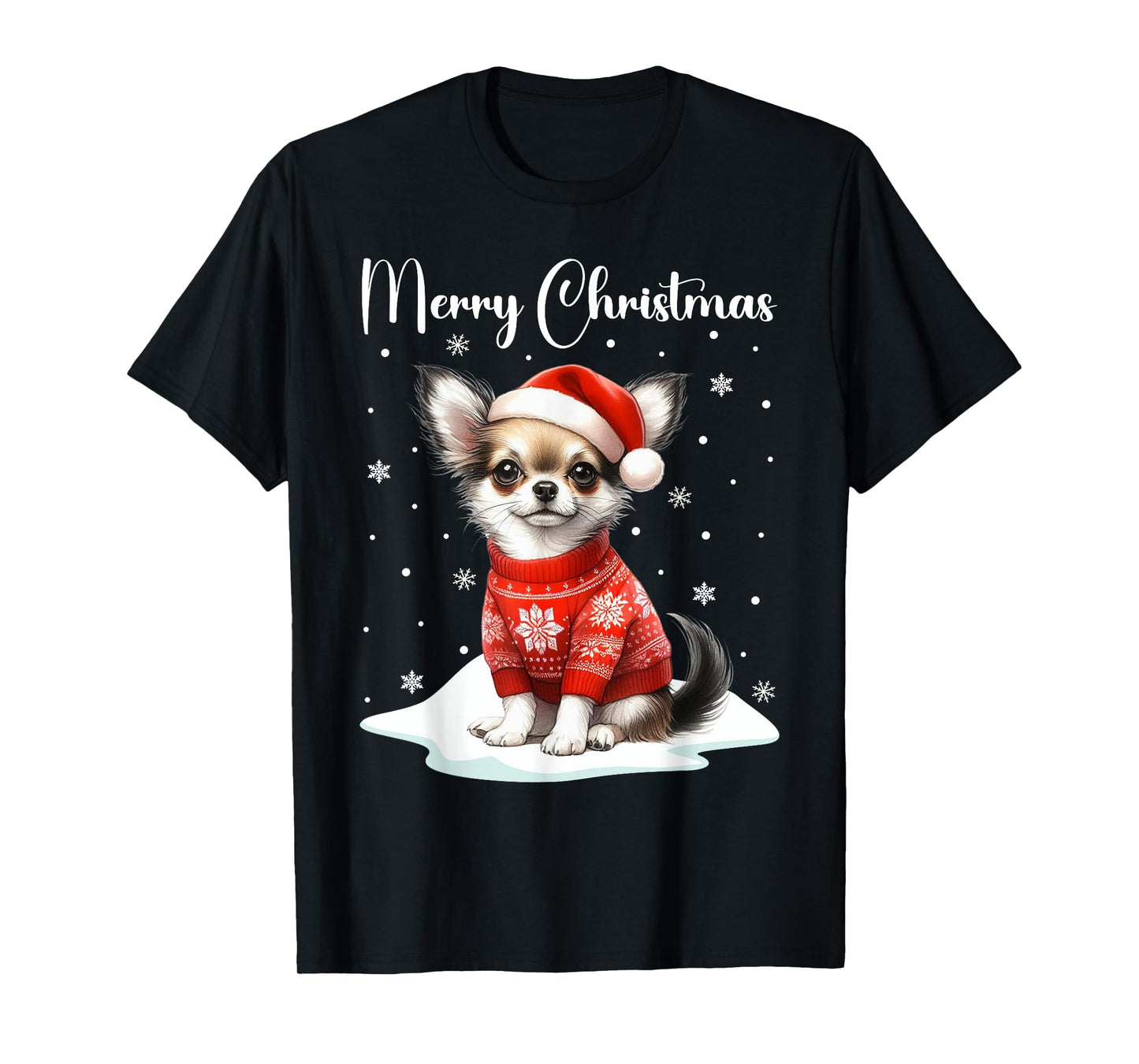 Christmas Pajamas Chihuahua Christmas Outfit Chihuahua Dog T-Shirt