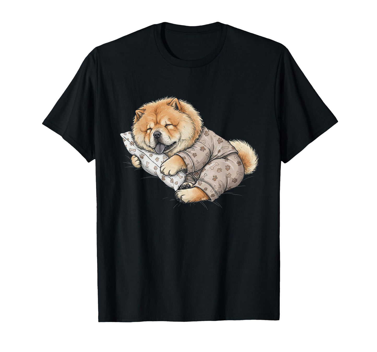 Funny Sleepy Chow Chow Pajama Men Women Kids T-Shirt