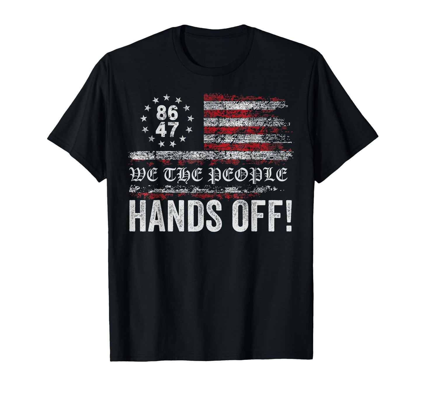 Hands Off Vintage We The People American Flag Protest T-Shirt