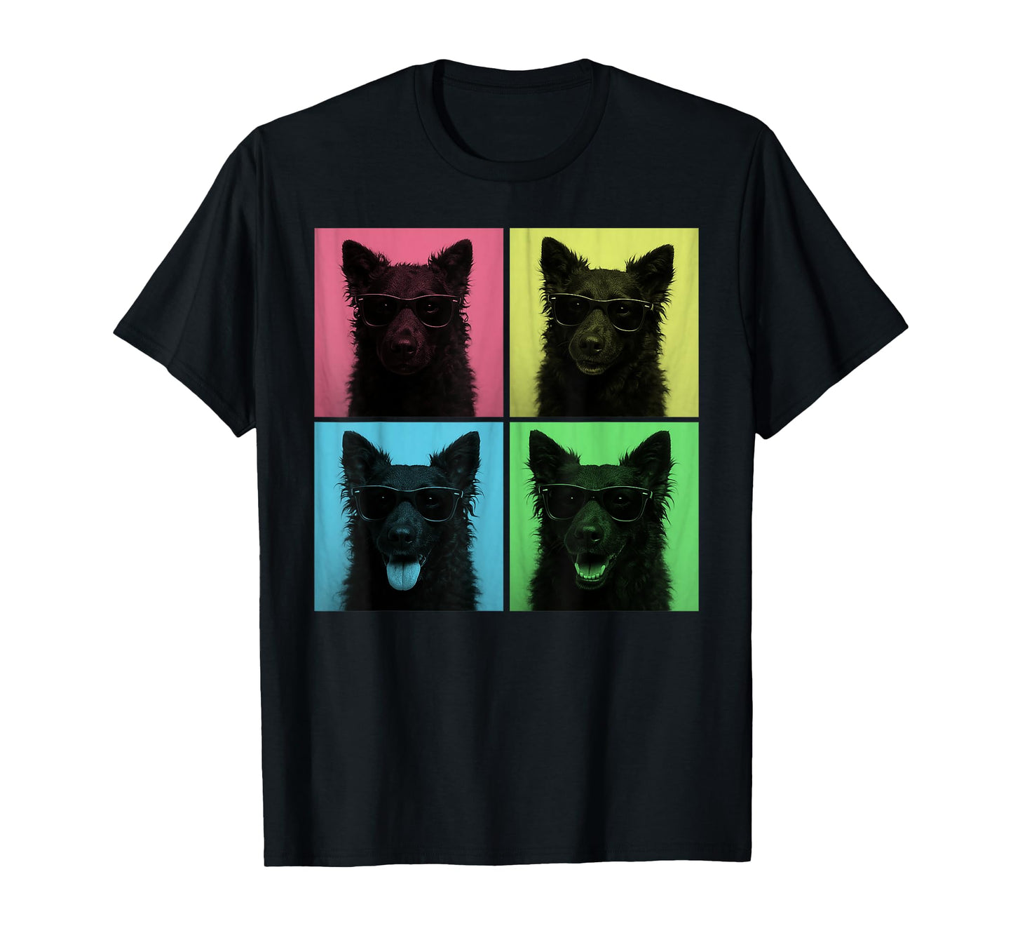 Mudi Dog Pop Art Funny Dog Lover Photo Booth T-Shirt