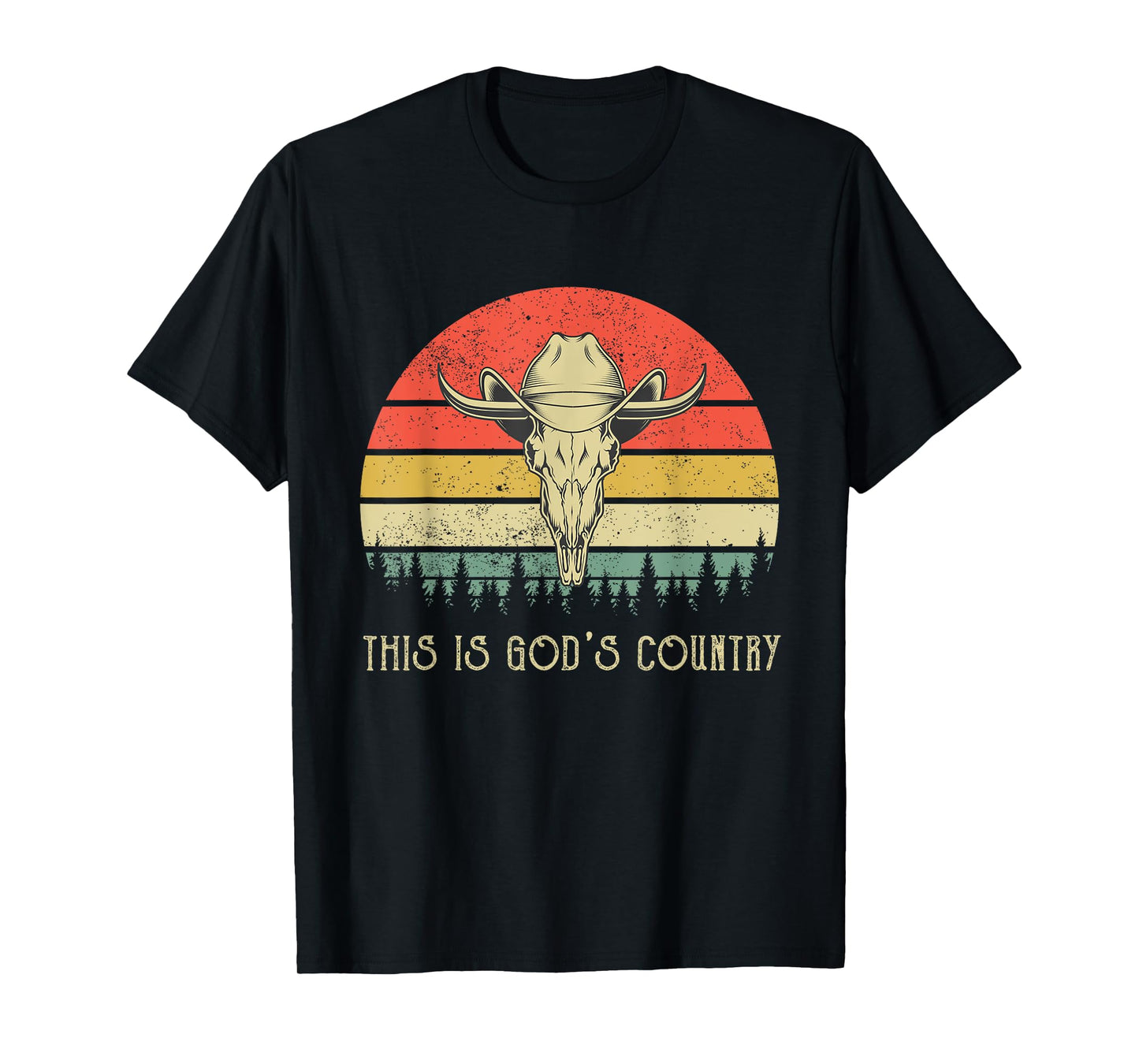 This Is God's Music Country Outfit Bull Skulls Western Howdy T-Shirt