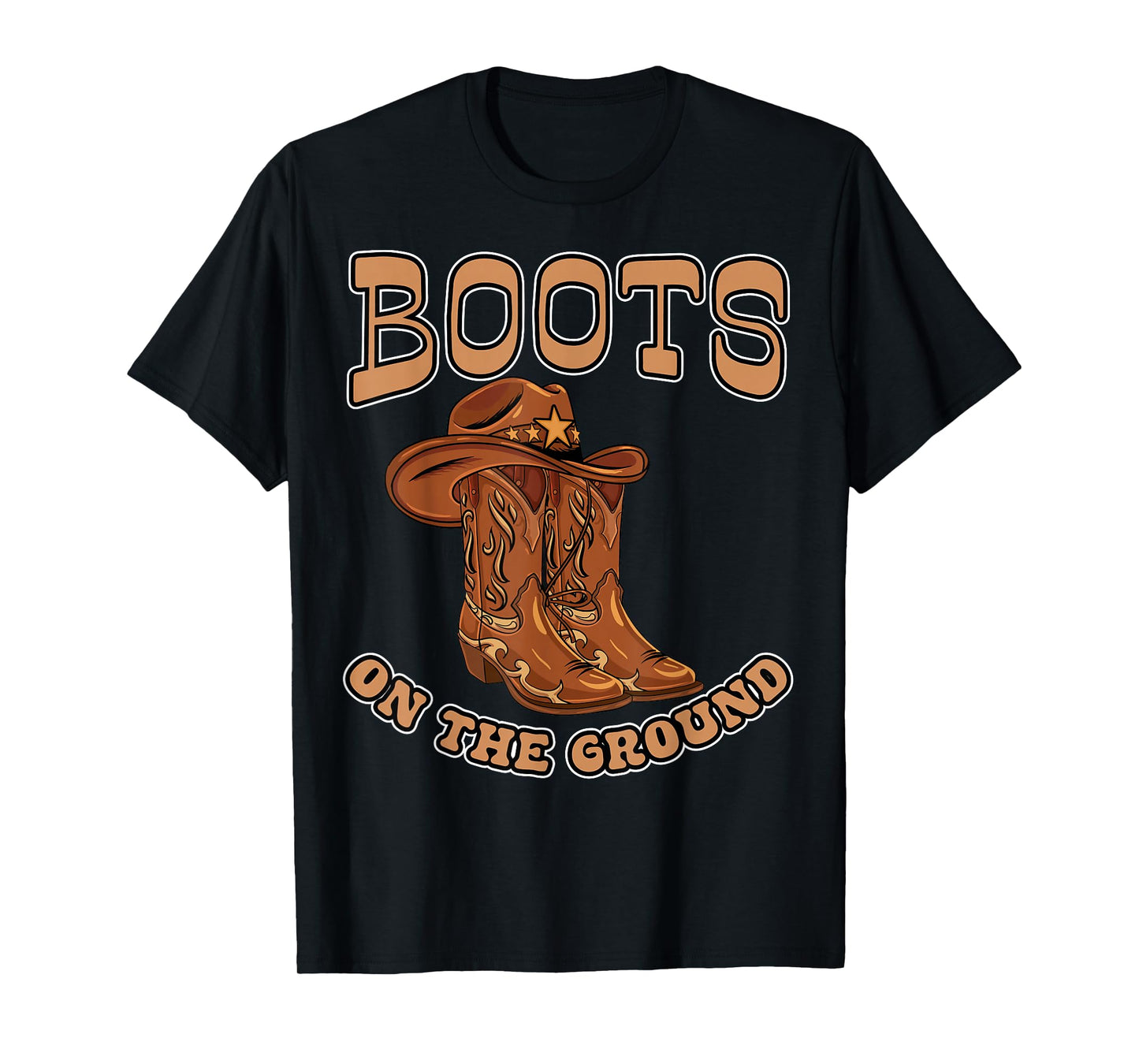 Western Cowgirl Country Cowboy Rodeo Linedance Boots Ground T-Shirt