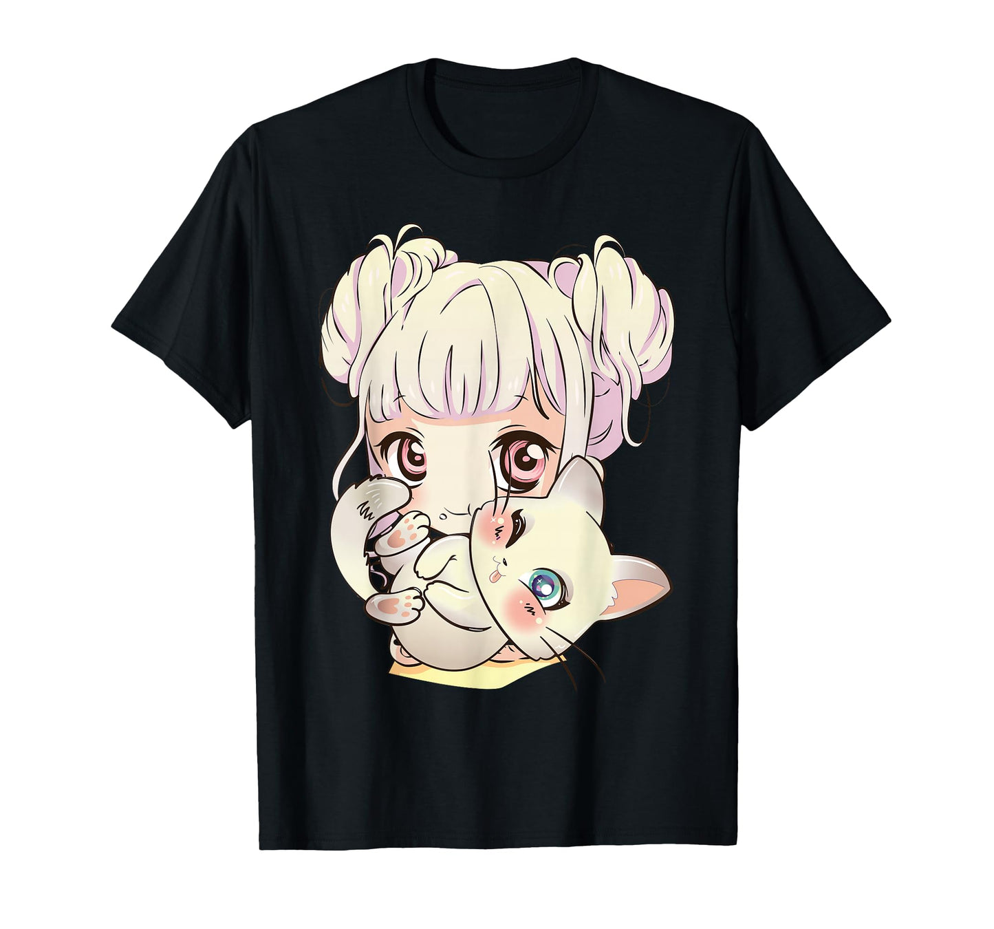 Cute Anime and Cats for Teen Manga Kawaii Graphic Otaku T-Shirt