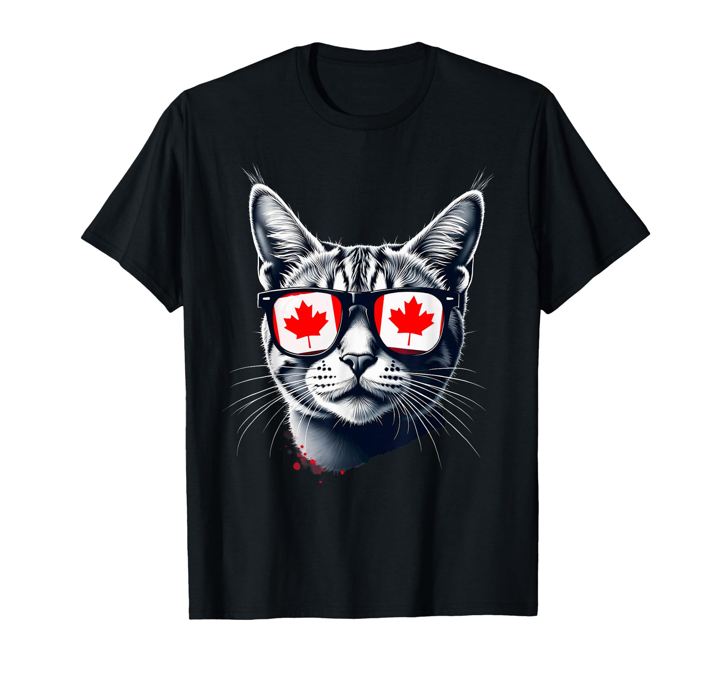 Patriotic Canada Tabby Cat Canadian Flag T-Shirt