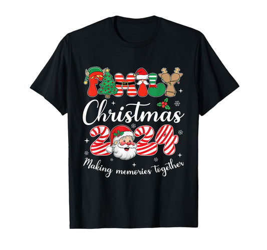 Family 2024 Christmas Matching Outfits Team Santa Elf Squad T-Shirt