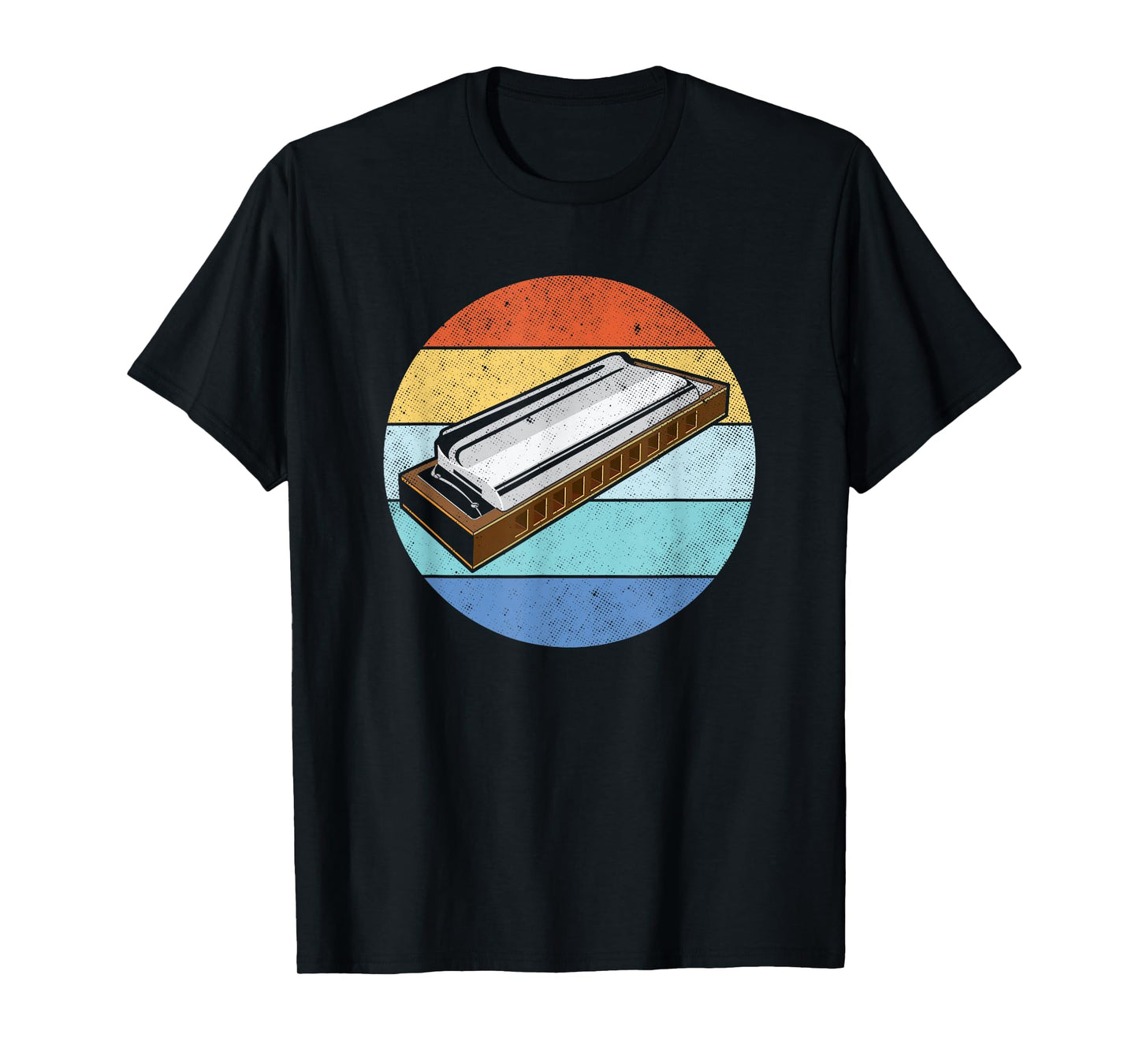 Harmonica Vintage Retro Harmonica Player Gift T-Shirt