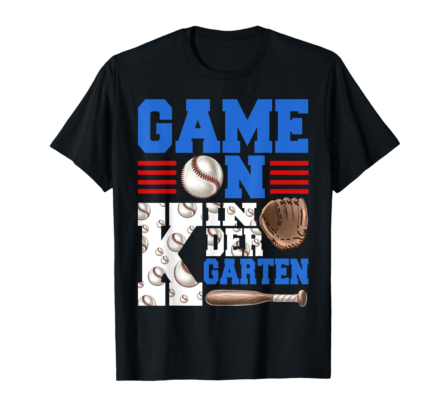 Game On Kindergarten Boy Baseball Back to School T-Shirt