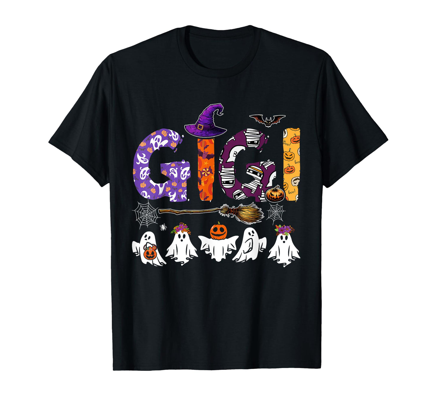 Gigi Halloween Boo Ghost Horror Costume Family Funny Party T-Shirt