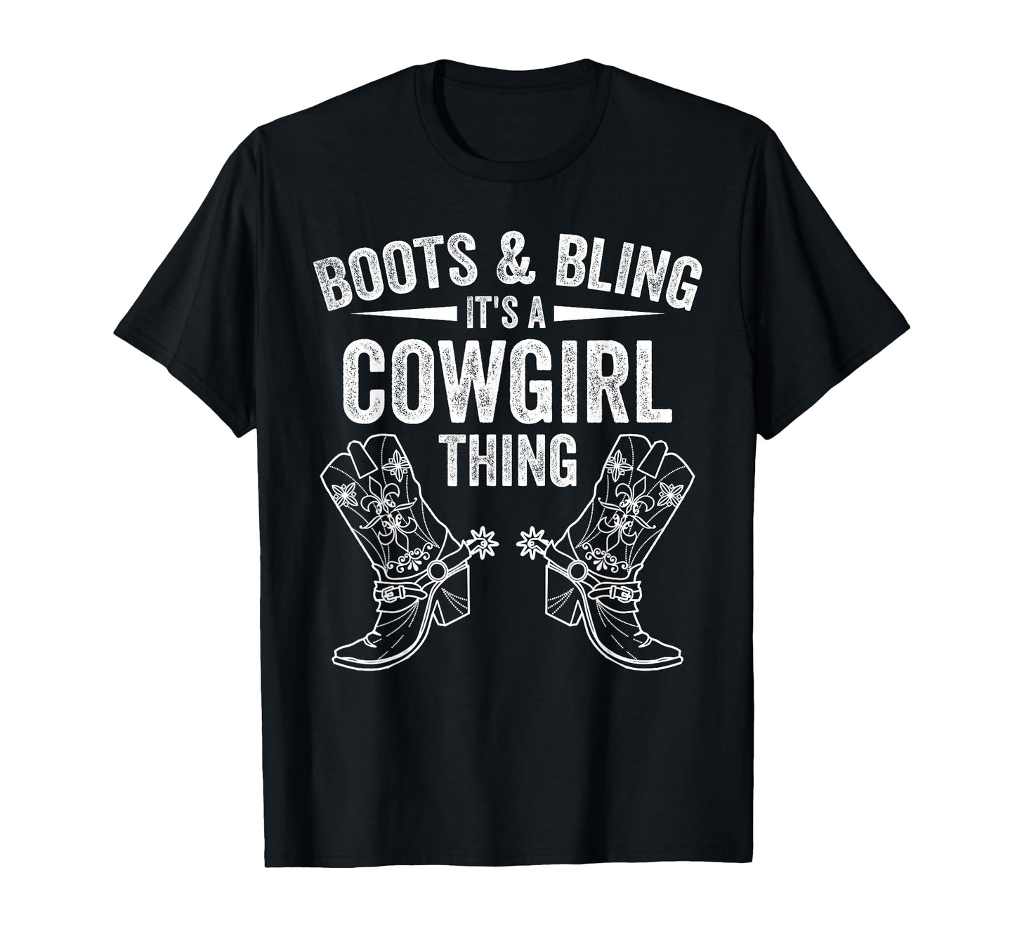 Funny Cowgirl Boots Bling Women Gift Cute Love Country Life T-Shirt