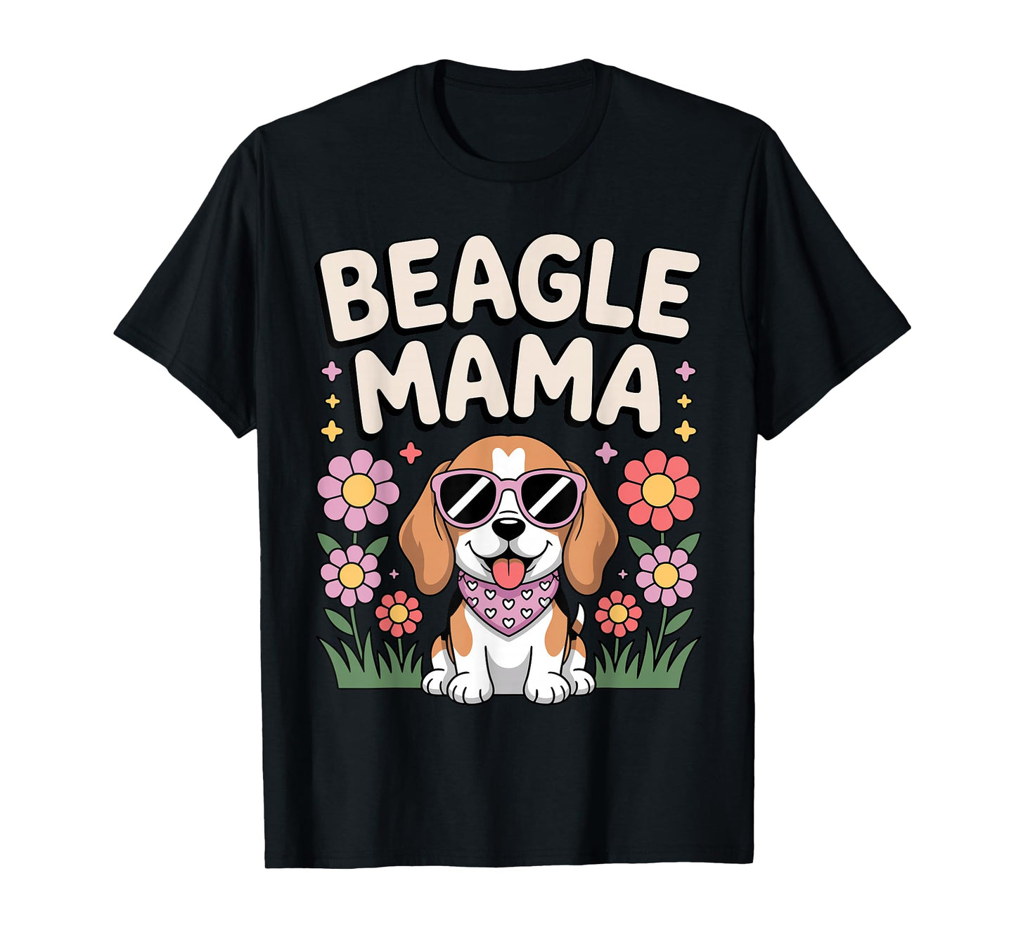 Funny Beagle Art for Women Girls Mom Beagle Dog Lover Beagle T-Shirt