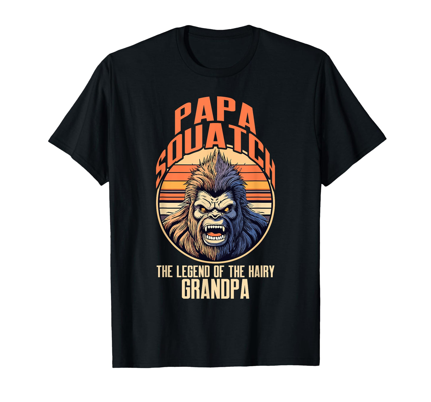 Papa Squatch The Legend Grandpa Squatcher Bigfoot Dad Father T-Shirt