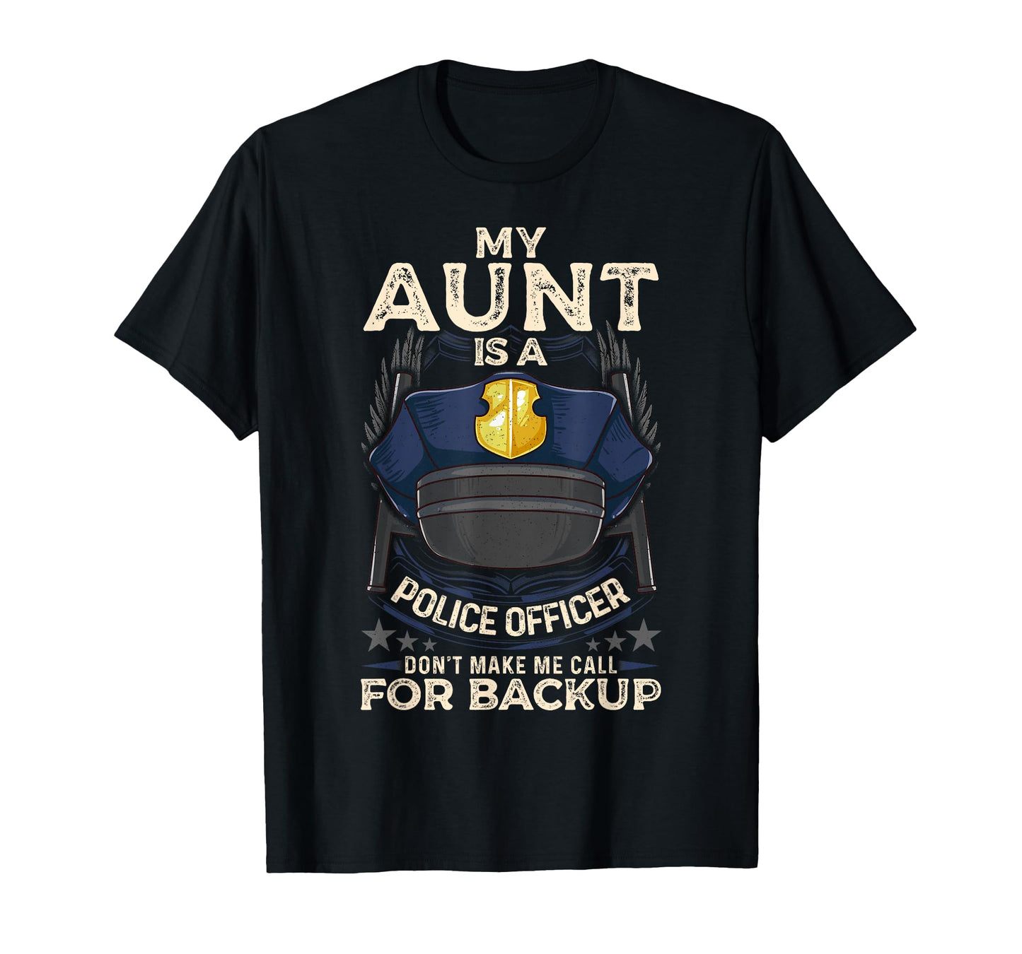 My Aunt Is A Police Officer Proud Cop Aunty Matching Family T-Shirt