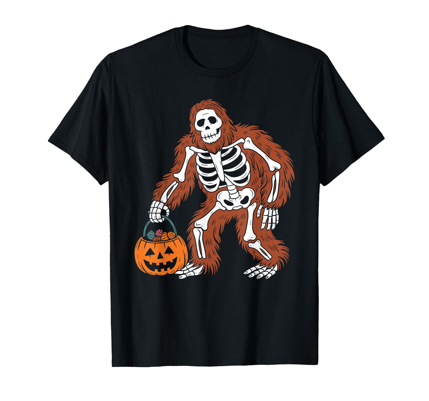 Halloween Sasquatch Bigfoot Halloween Costume Pumpkin T-Shirt
