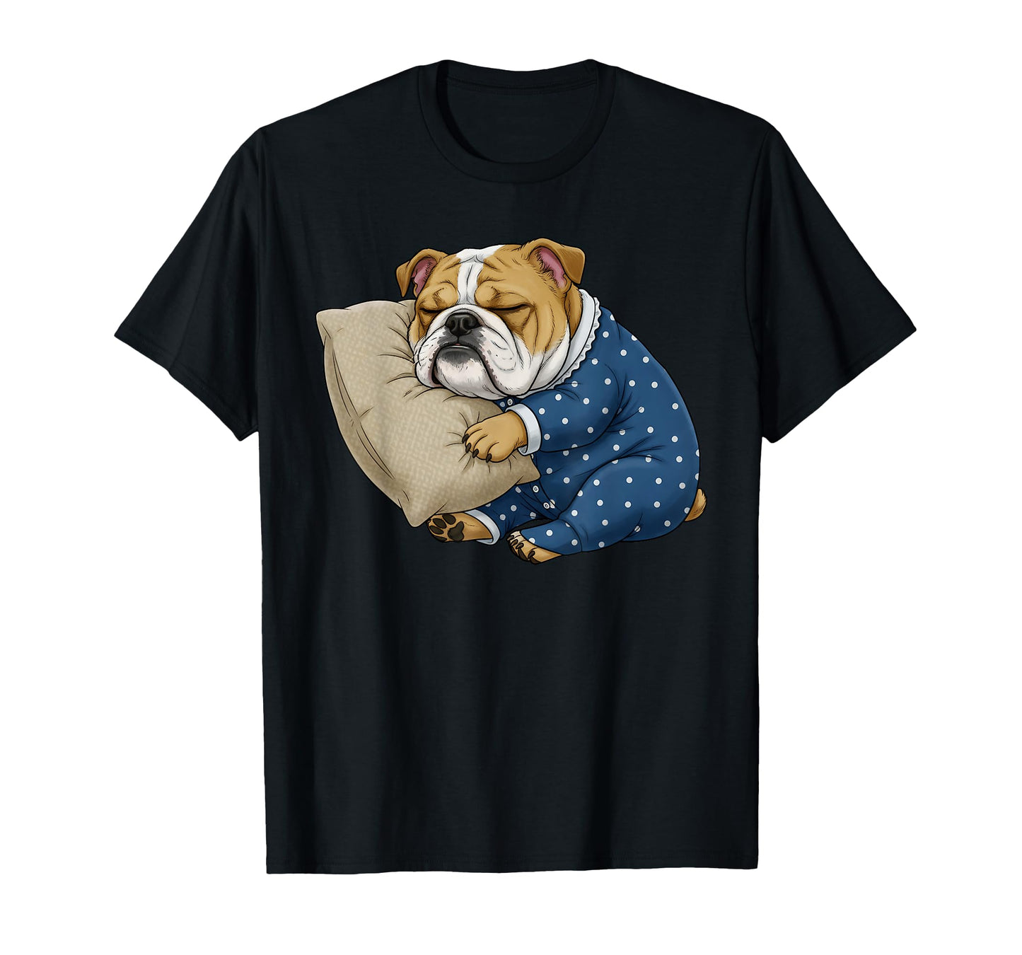 Funny Sleepy English Bulldog Pug Pet Dog Animal Nightgown T-Shirt