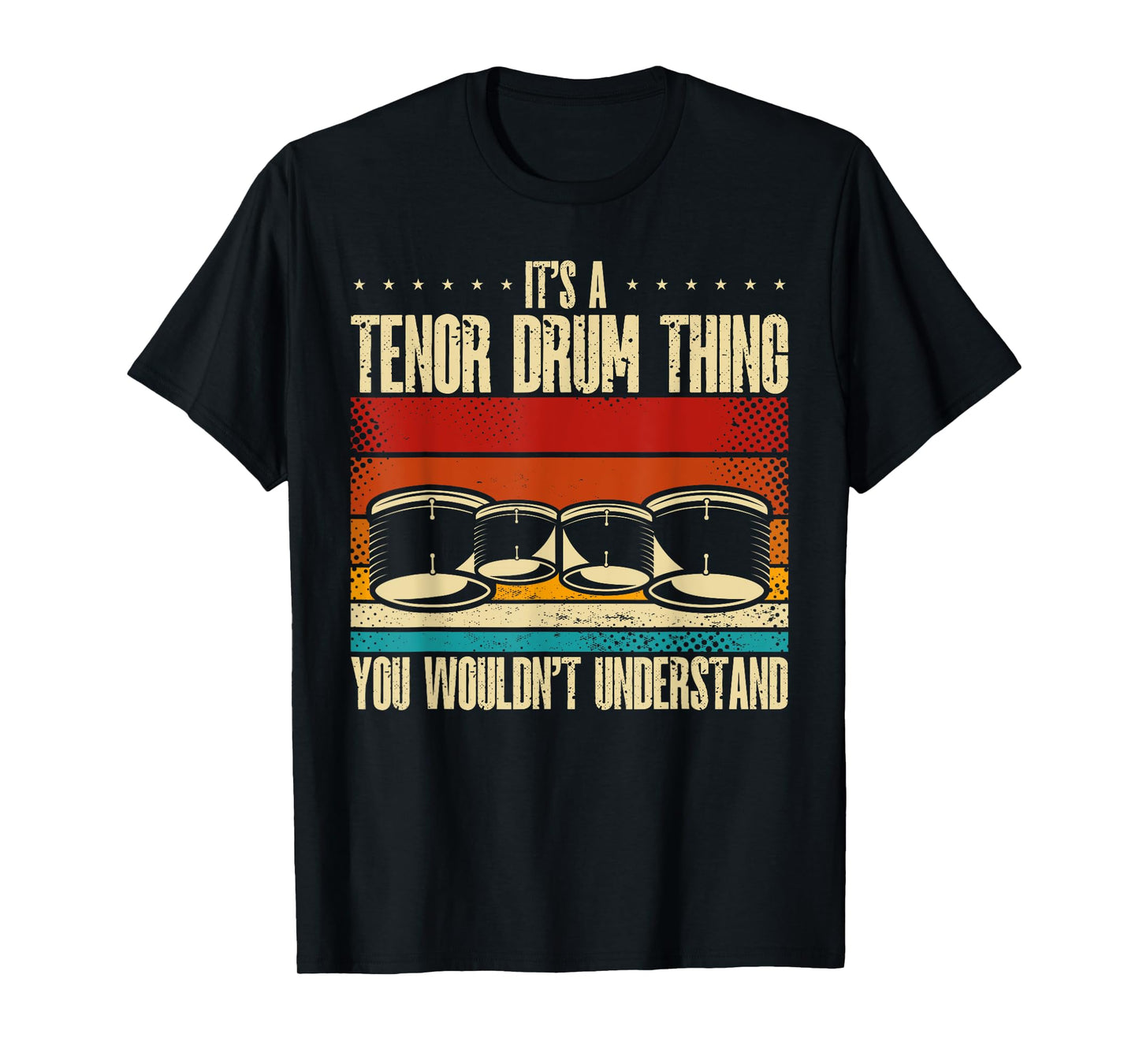 Tenor Drumming Marching Band Percussion Multi Tenor Drum T-Shirt