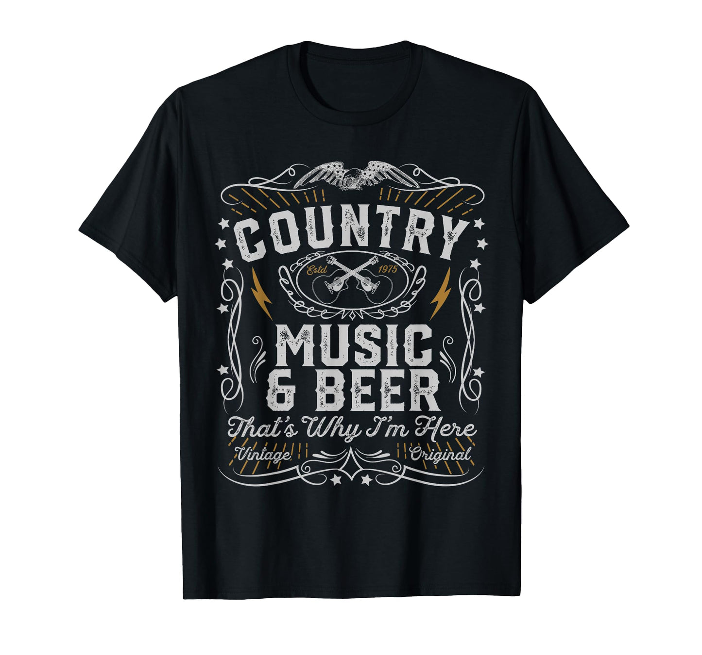 Country Music And Beer Thats Why I'm Here Womens Gift Idea T-Shirt