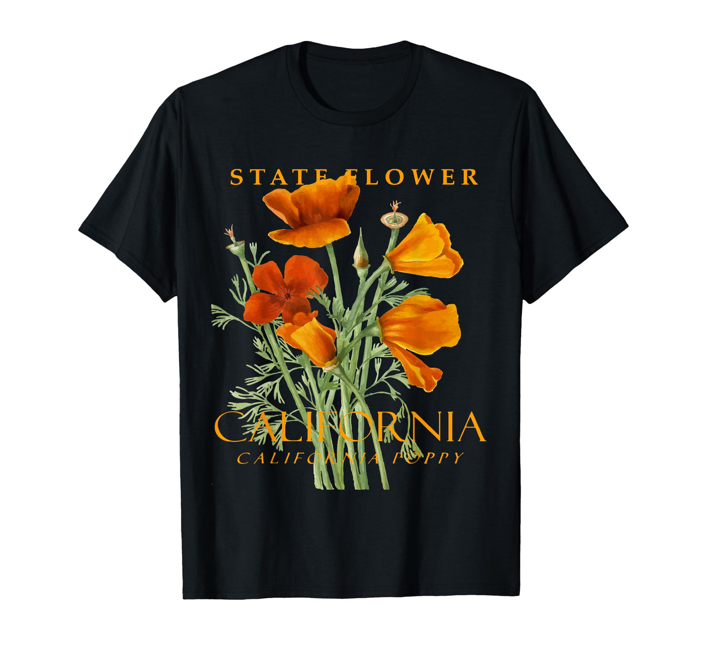 California Territory Flower The Poppy T-Shirt