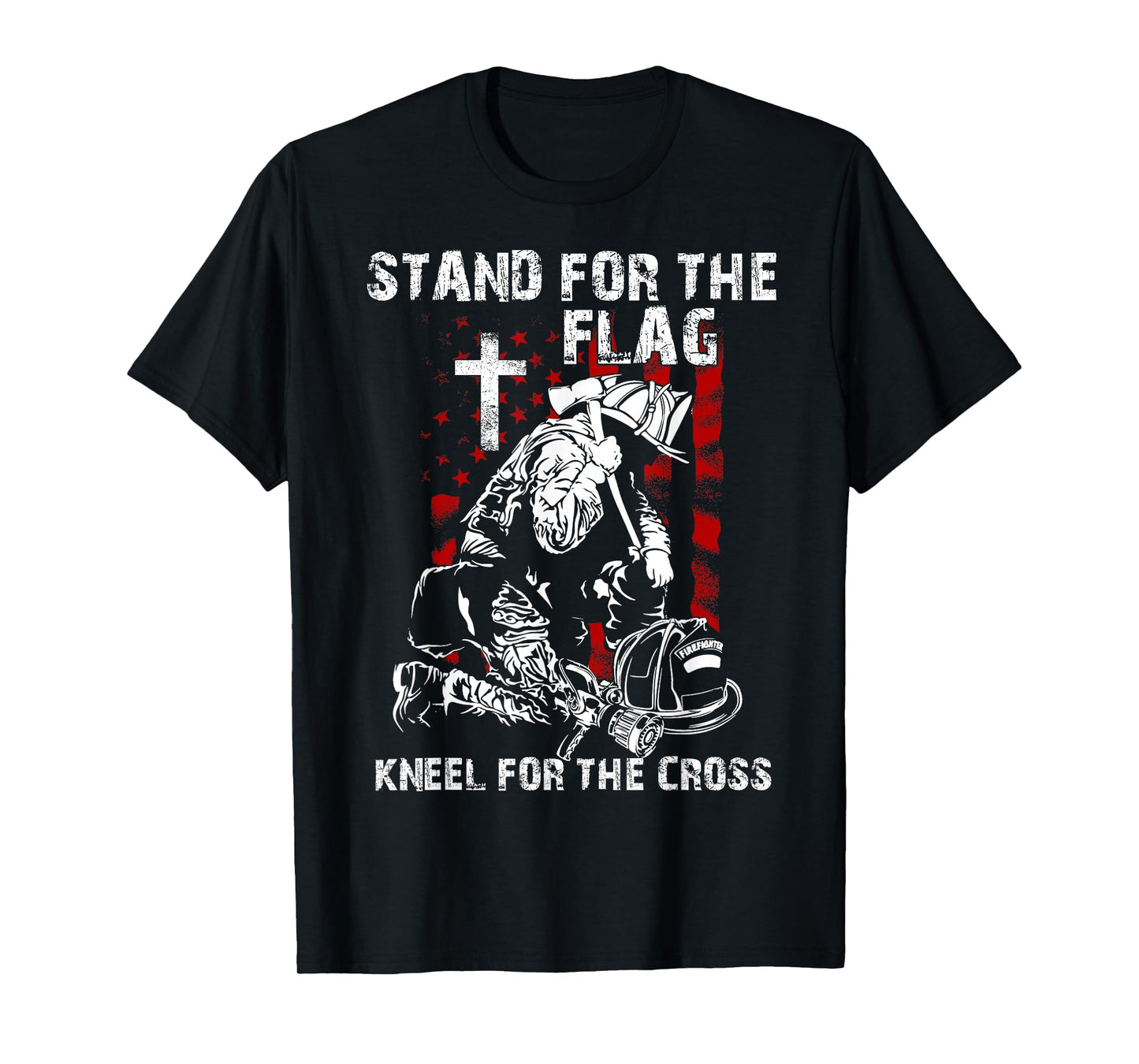 I Stand for the Flag and Kneel for the Cross Shirt USA Flag T-Shirt